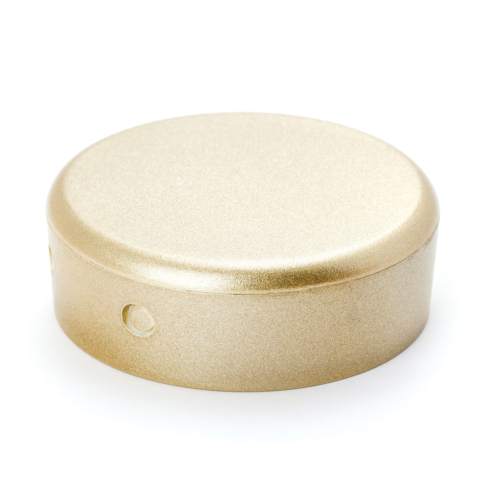 Junction box, PVC, Ø 70 mm, gold lacquered