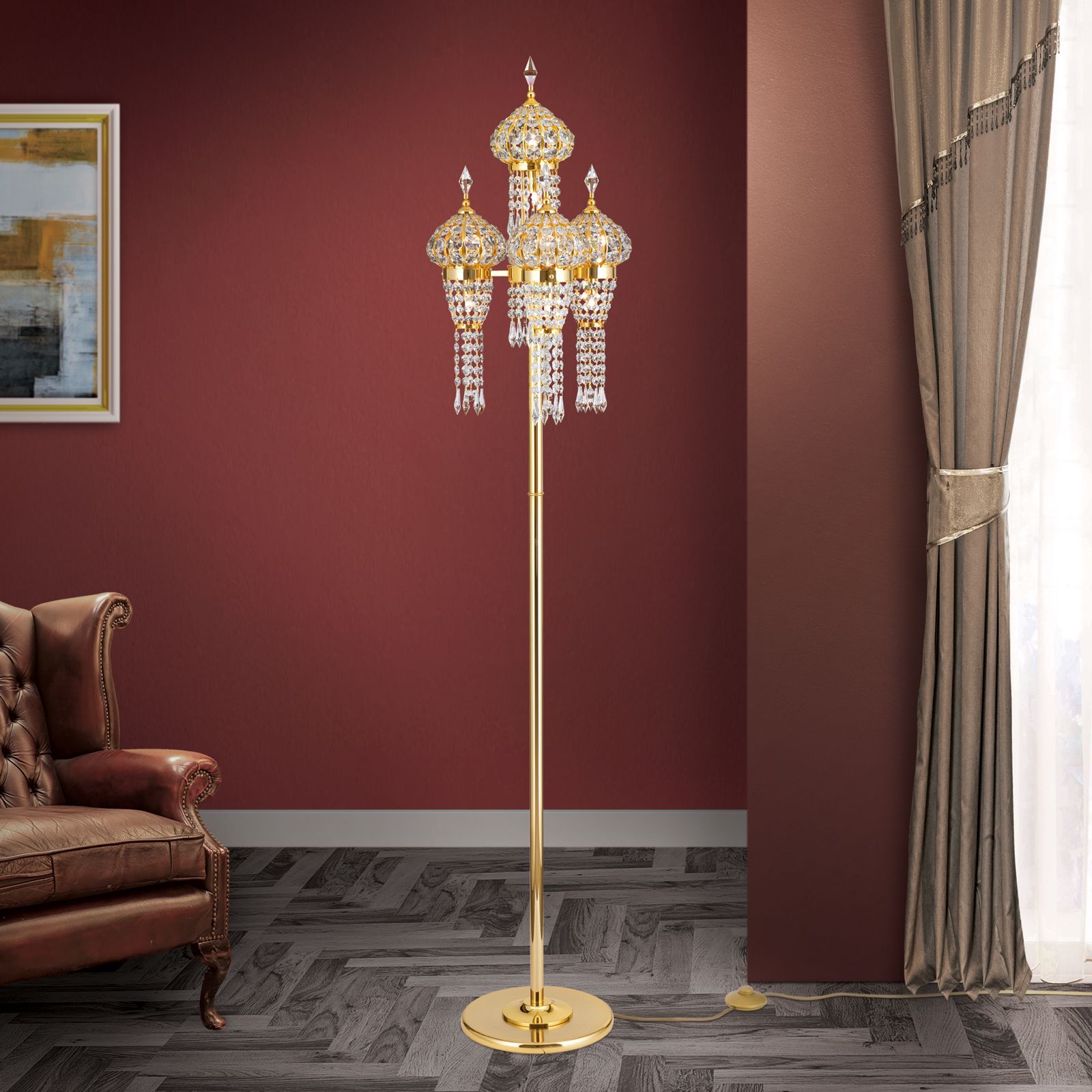 Floor lamp ORIENTAL, gold