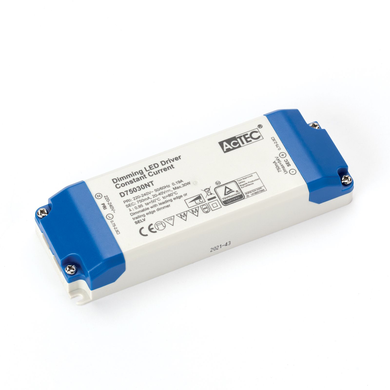 Driver 30n ACTEC D75030NT 30W 750mA DIM, dimmable