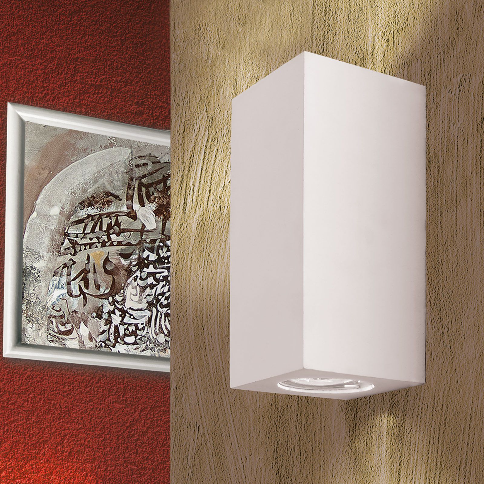 Wall lamp CUBE, white, 2-flames
