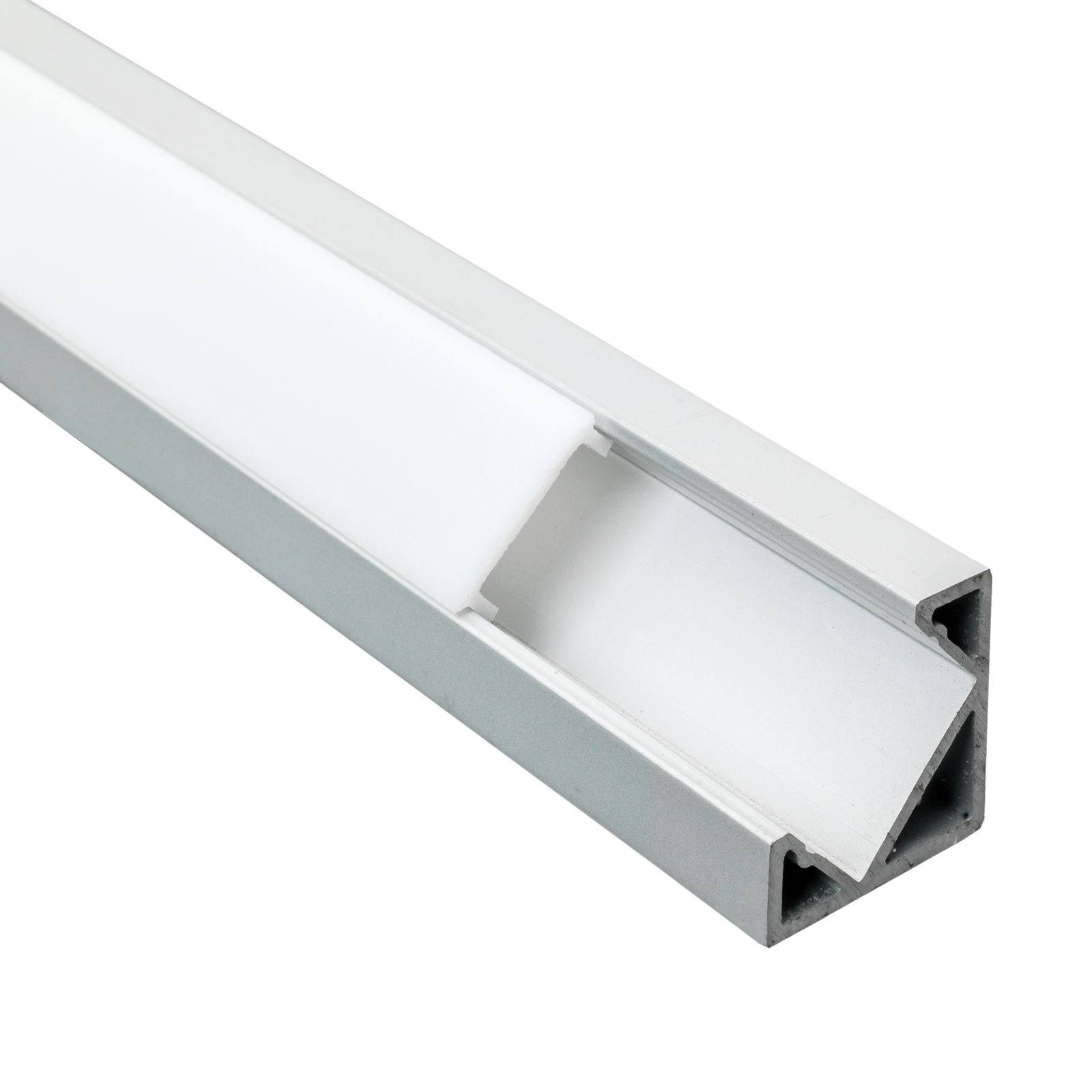 Aluminium-Profil für LED-Strips, Opal matt, 2 m