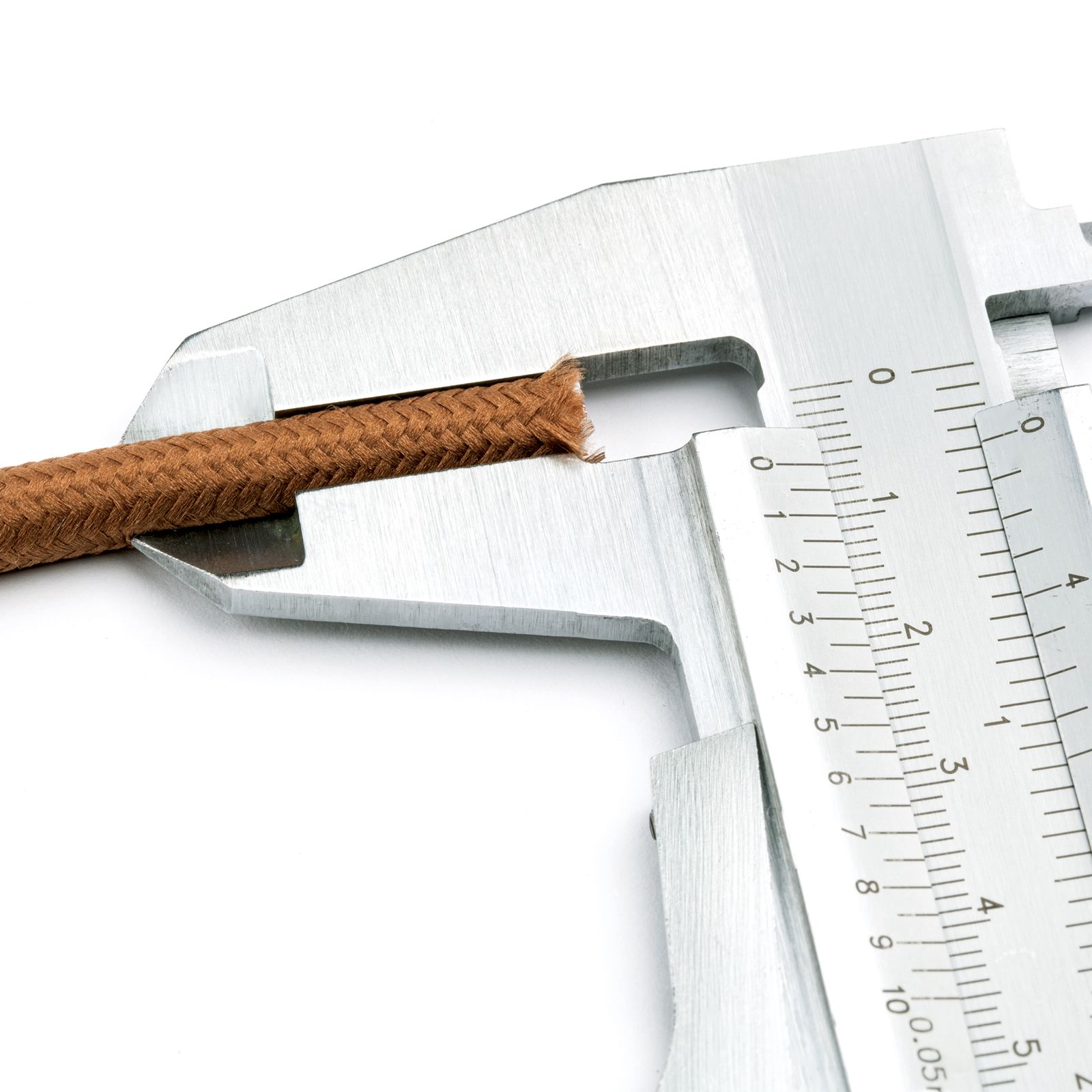 Textilkabel Für Lampen – 3-adrig (3x0,75mm²), Braun, 3 Meter, Made In Italy, Für Kronleuchter & Pendelleuchten