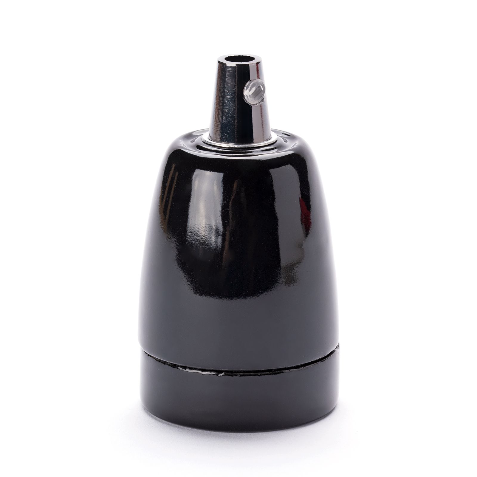 Lamp holder E27, thread M10x1, 64mm, black