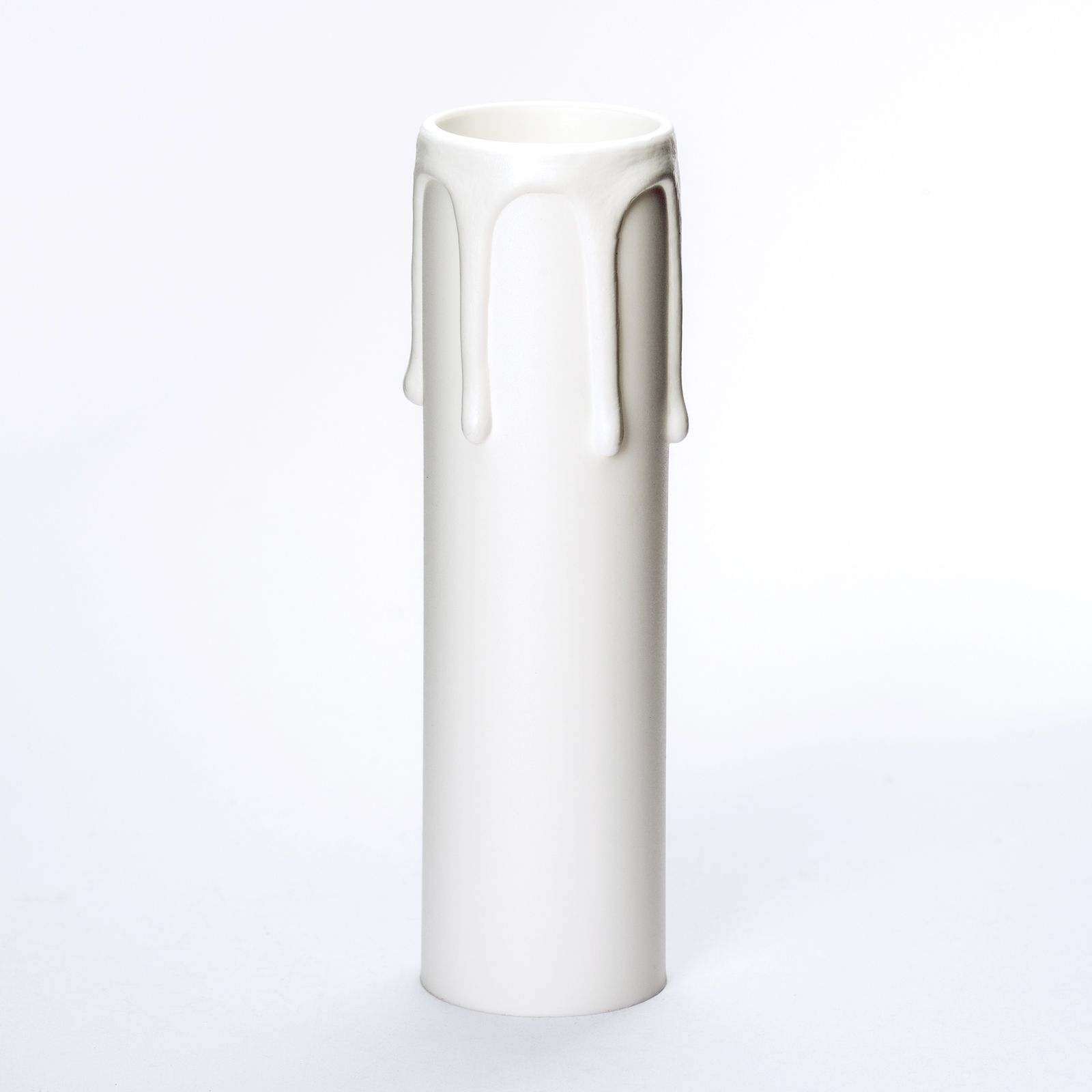 Candle Holder with Droplet, E14, 105 mm, white