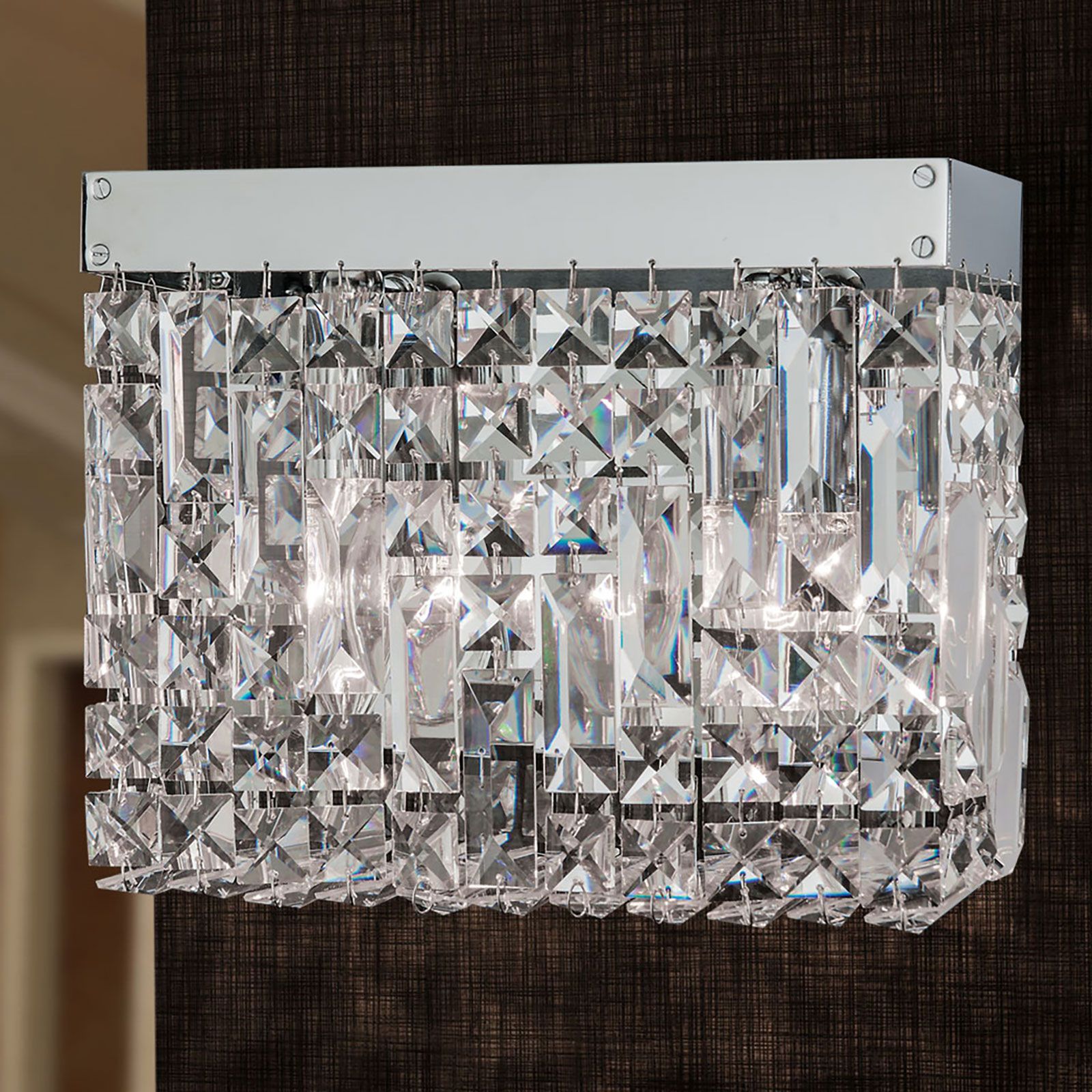 RING wall light, chrome plated