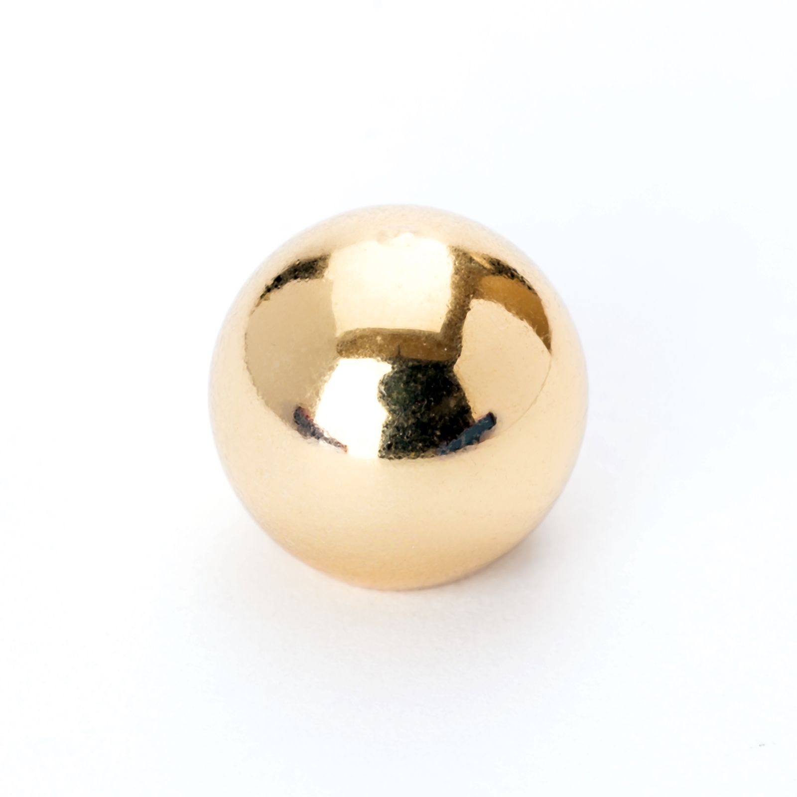 Decorative sphere with thread M3, gold