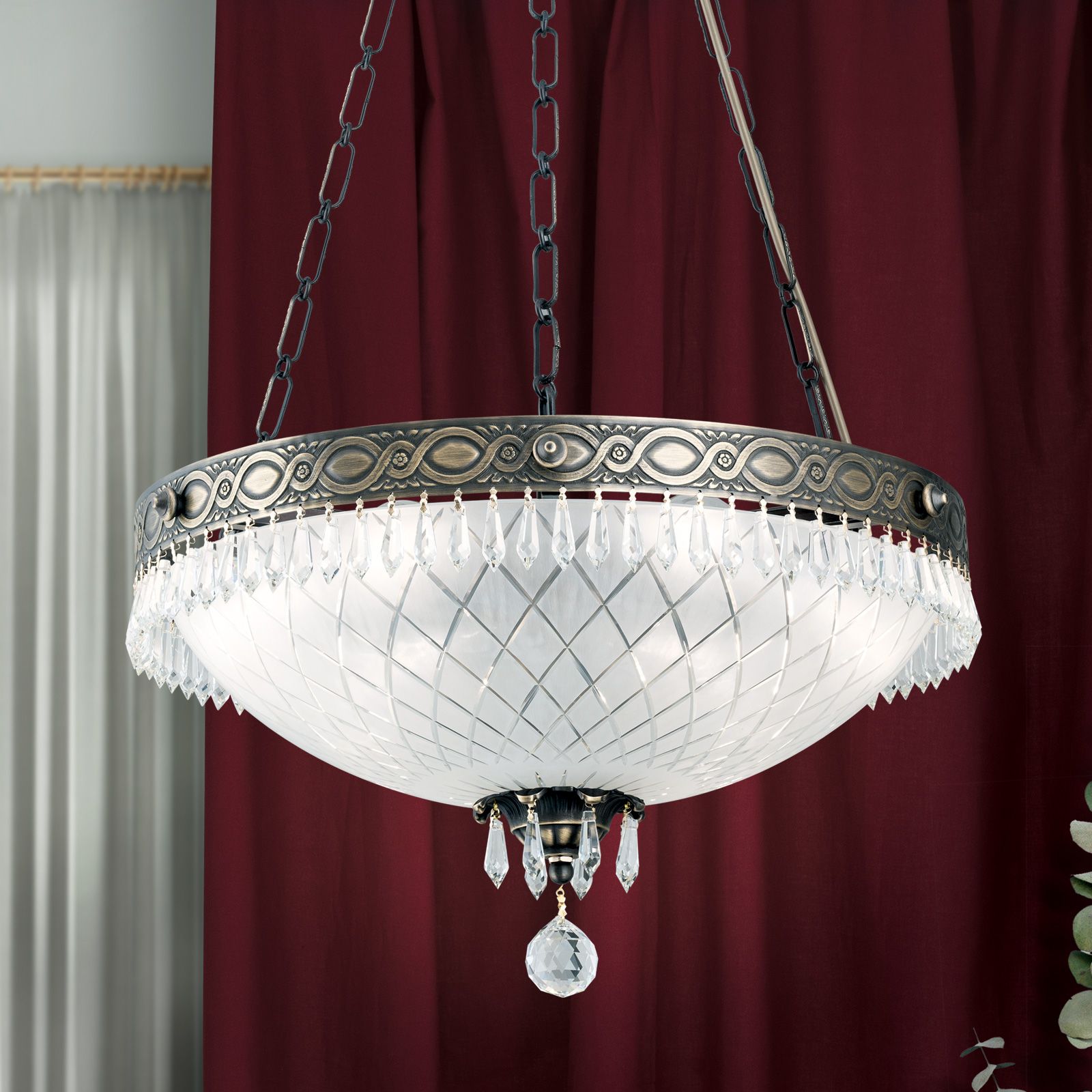 Hängeleuchte EMPIRE CRYSTAL, 6-flammig, Gold
