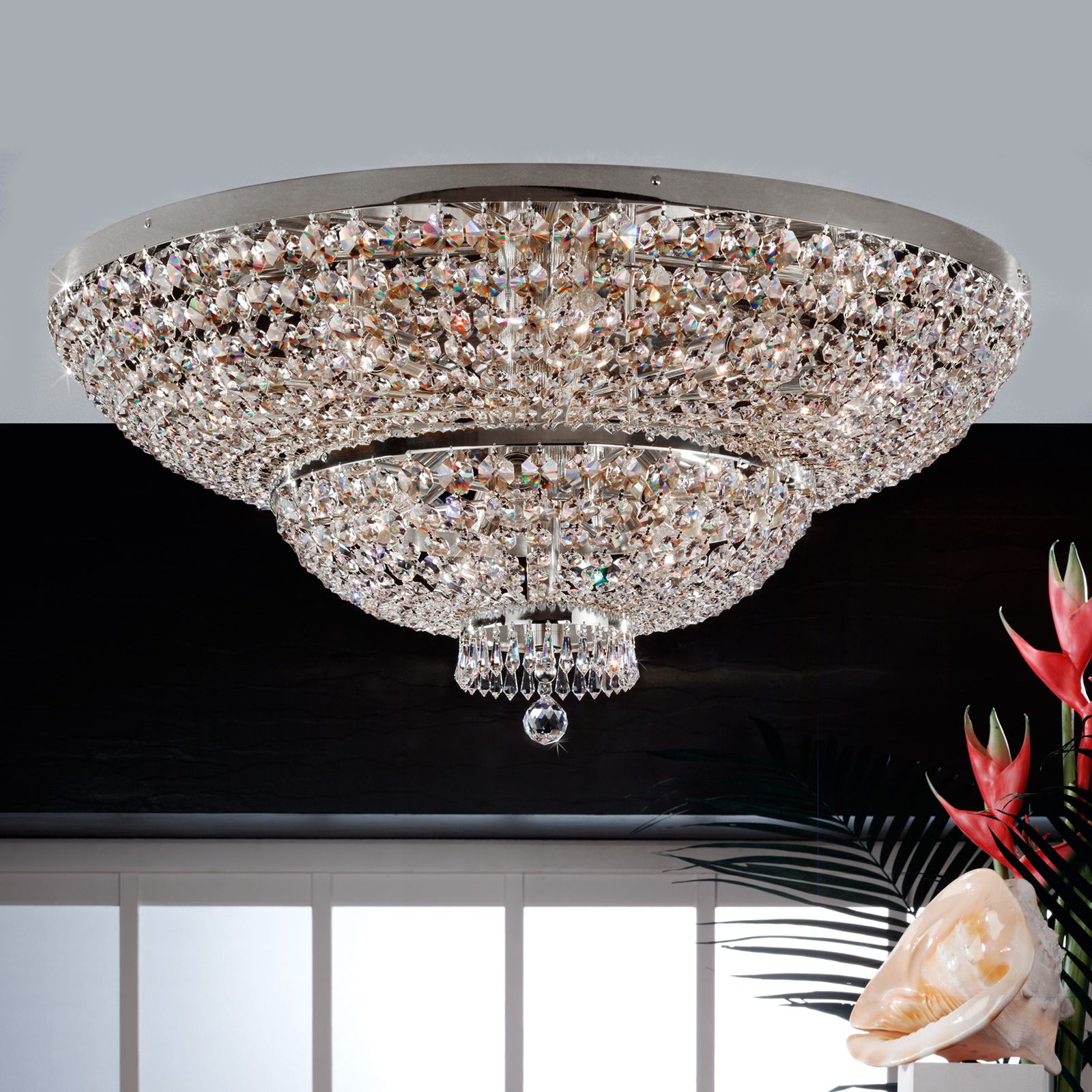 Deckenluster SHERATON, Chrom, 120 cm