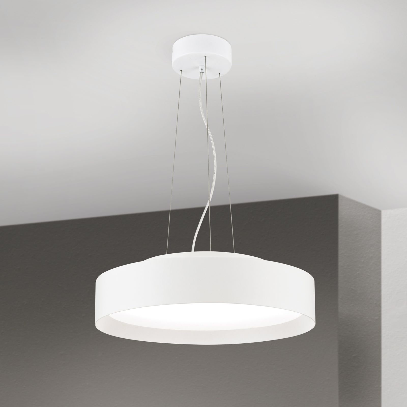 LED Hängelampe VARIO, Ø 40cm, weiß