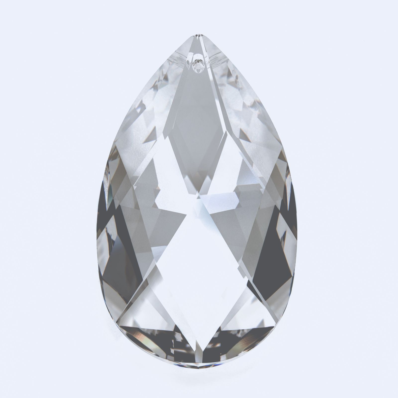 Chandelier crystal almond 8290/63, Swarovski® Crystal, 63x37mm, transparent