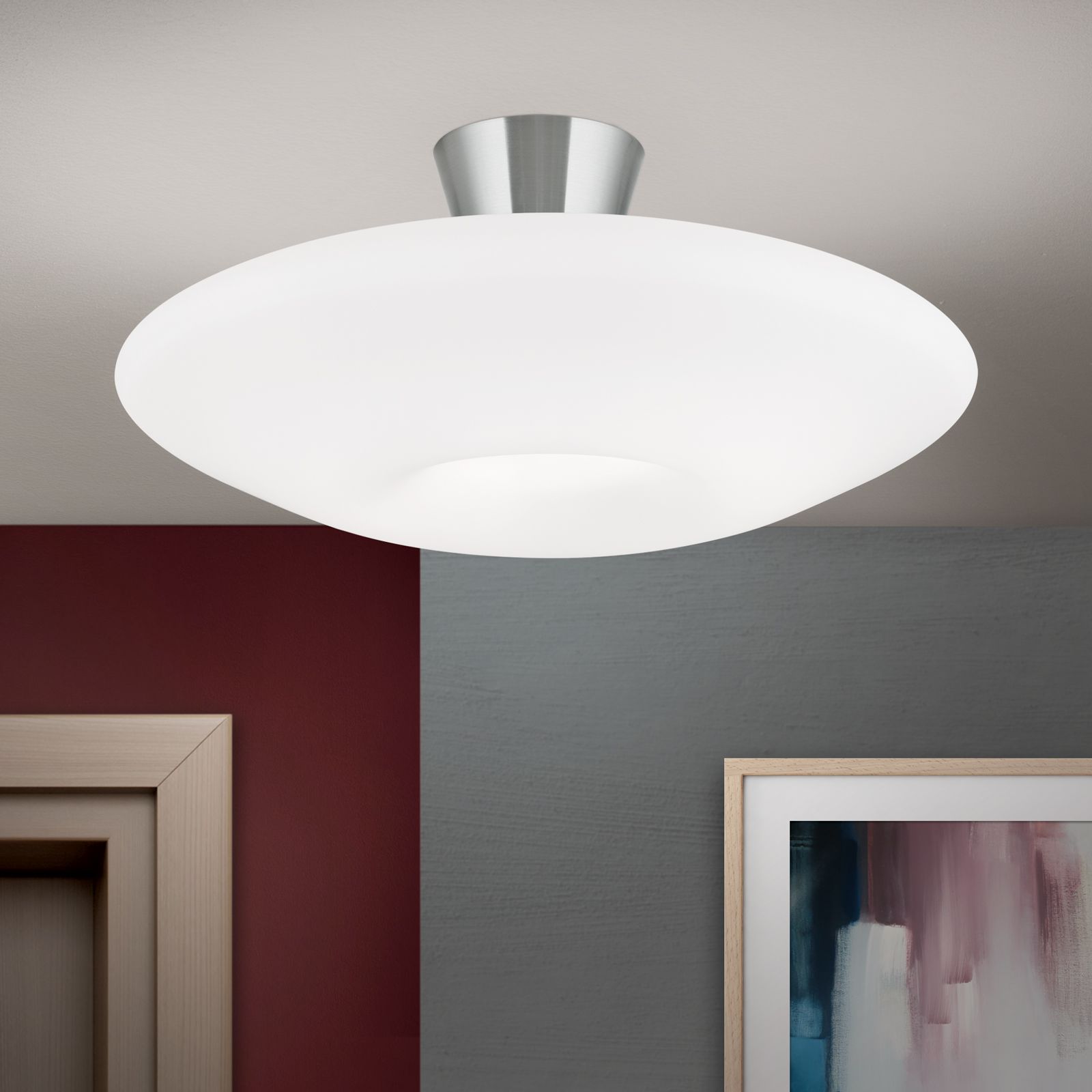Ceiling light BLANC, 2-lamps, Opal