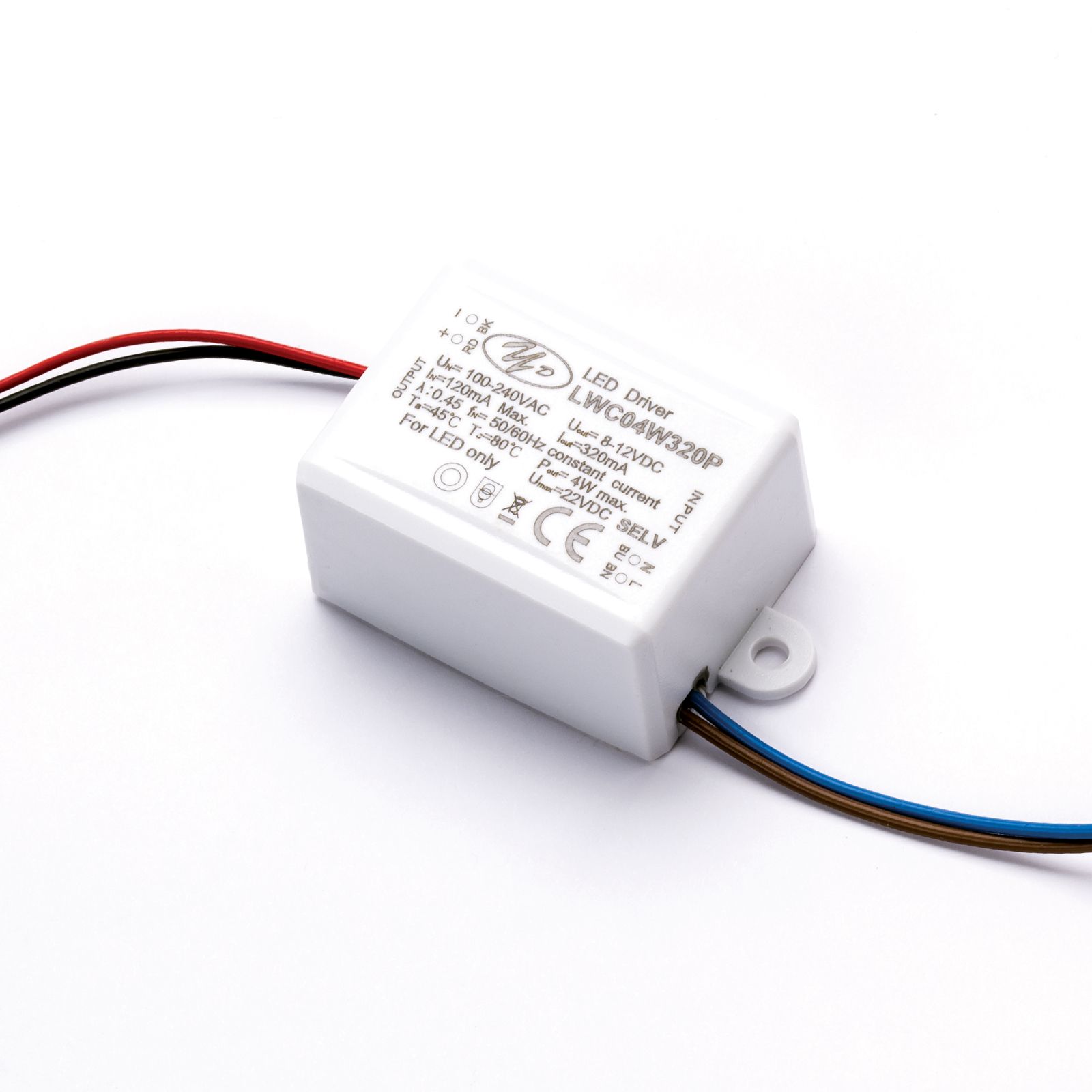 Driver 4b YUNDA LWC04W320P 320mA 4W, non-dimmable Driver 4b YUNDA LWC04W320P 320mA 4W, non-dimmable