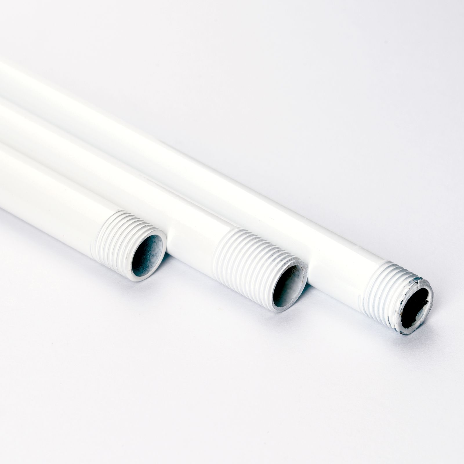 Pipe rod, thread M10x1, 80 cm, white lacquered