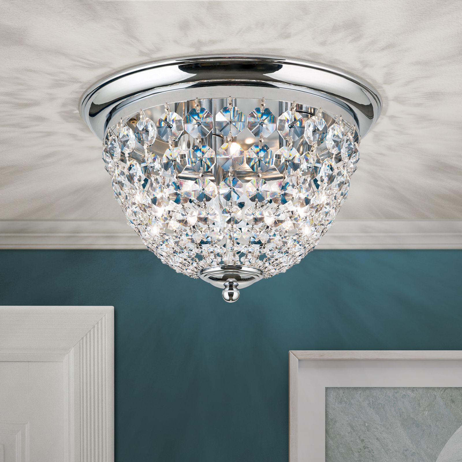 Ceiling light PLAFOND, Ø 35cm, chrome