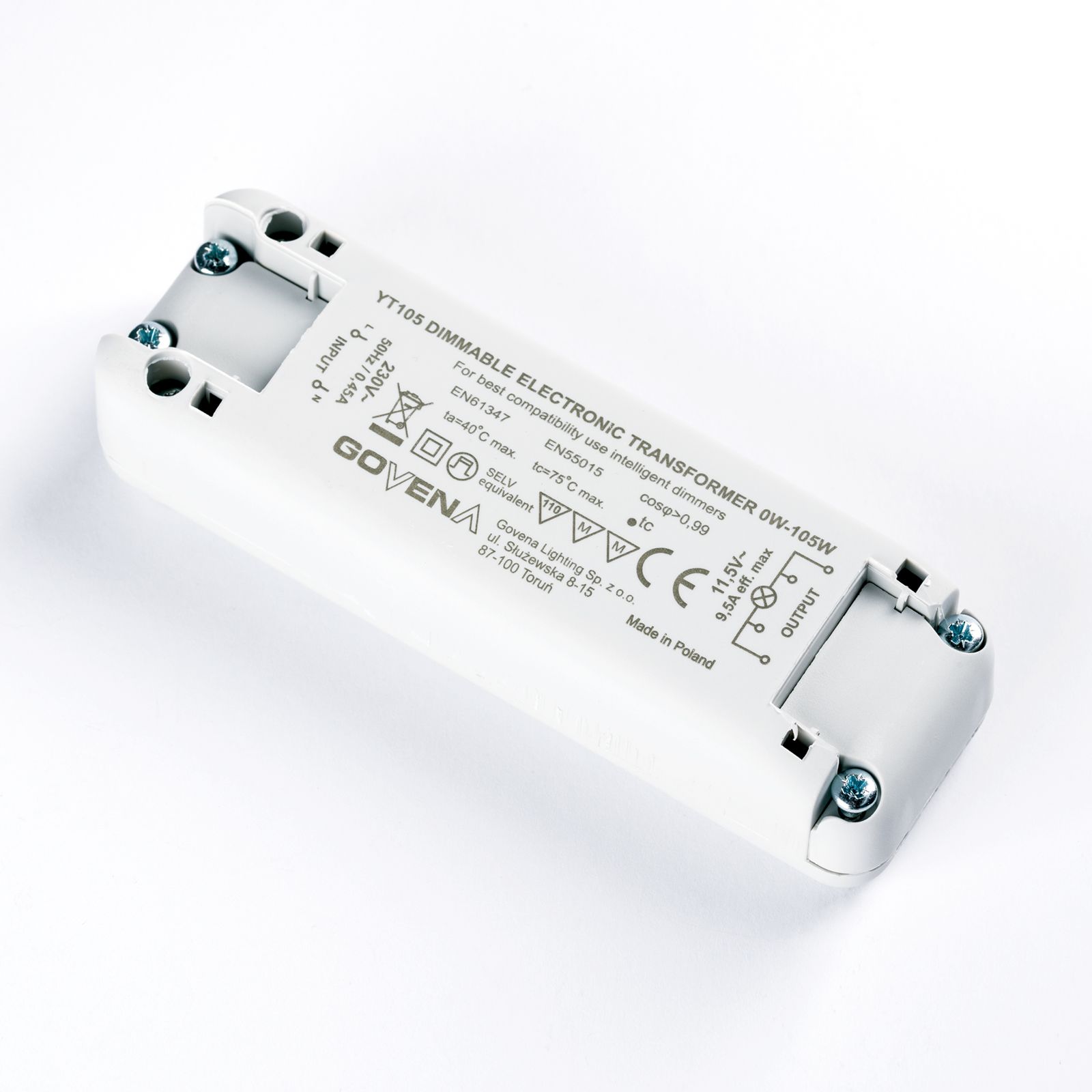 Transformer 105i GOVENA YT105 0-105W LED0-40W, dimmable