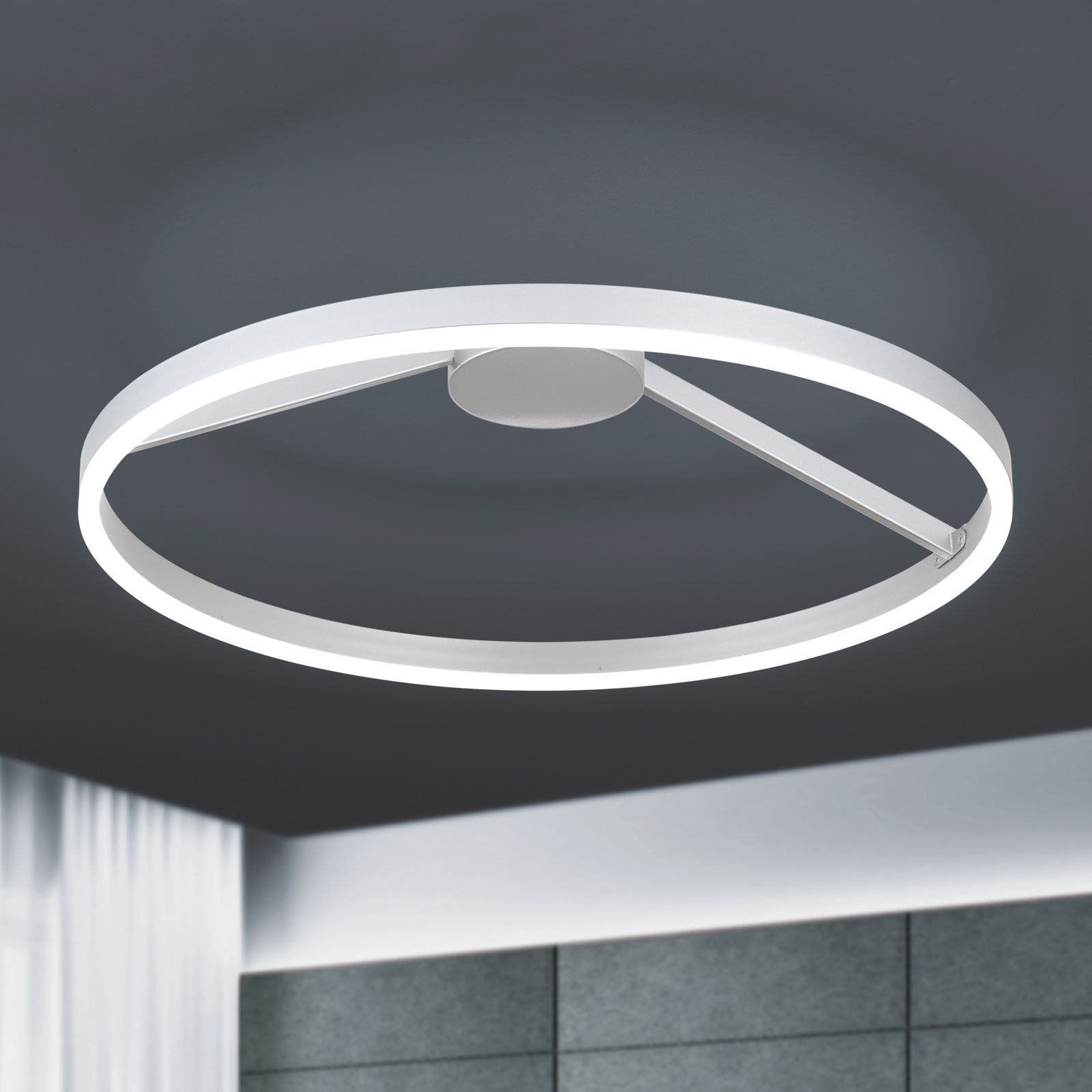 LED Deckenleuchte VLOTTER, dimmbar, Titan, Ø 60cm