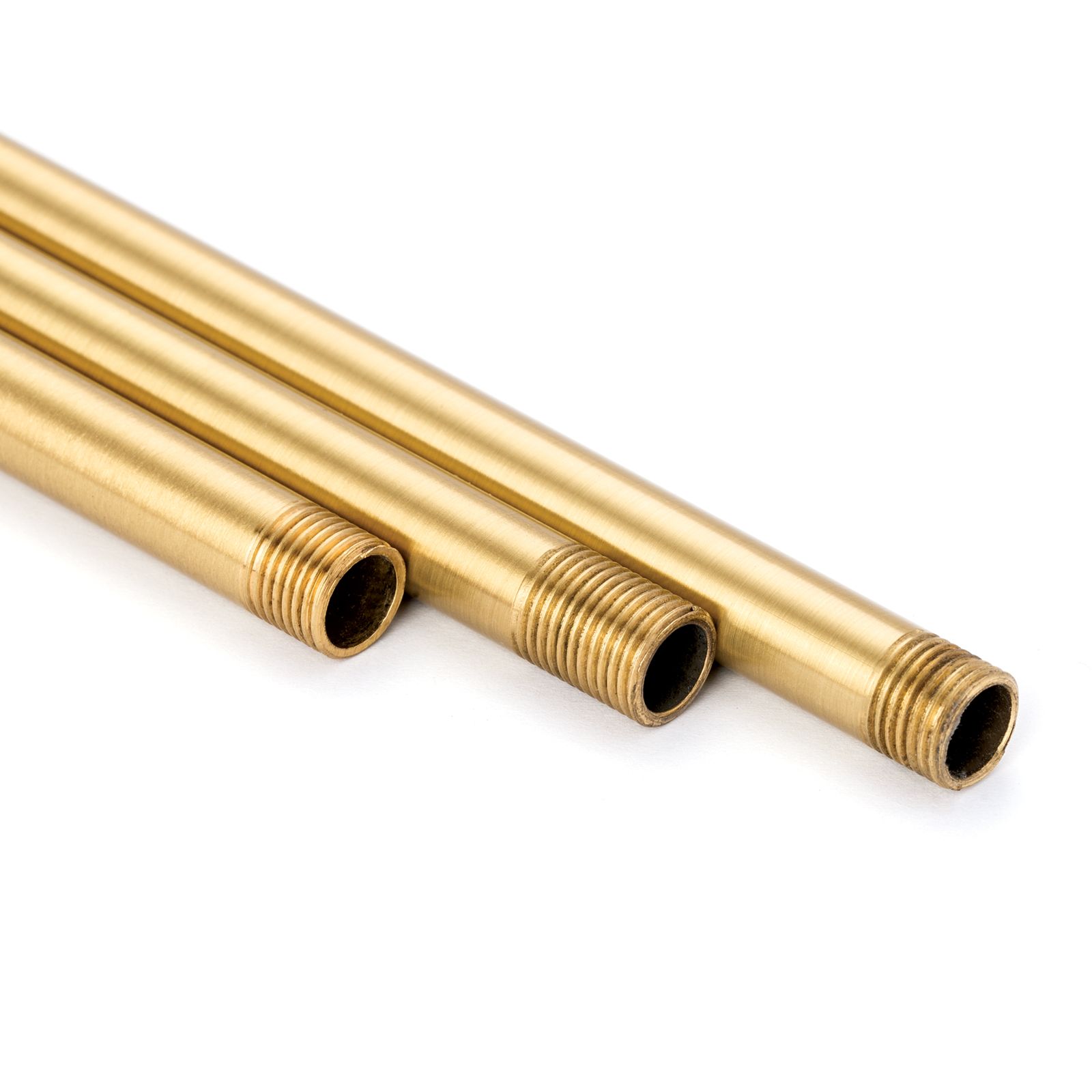 Pipe rod, thread M10x1, 100 cm, matt brass