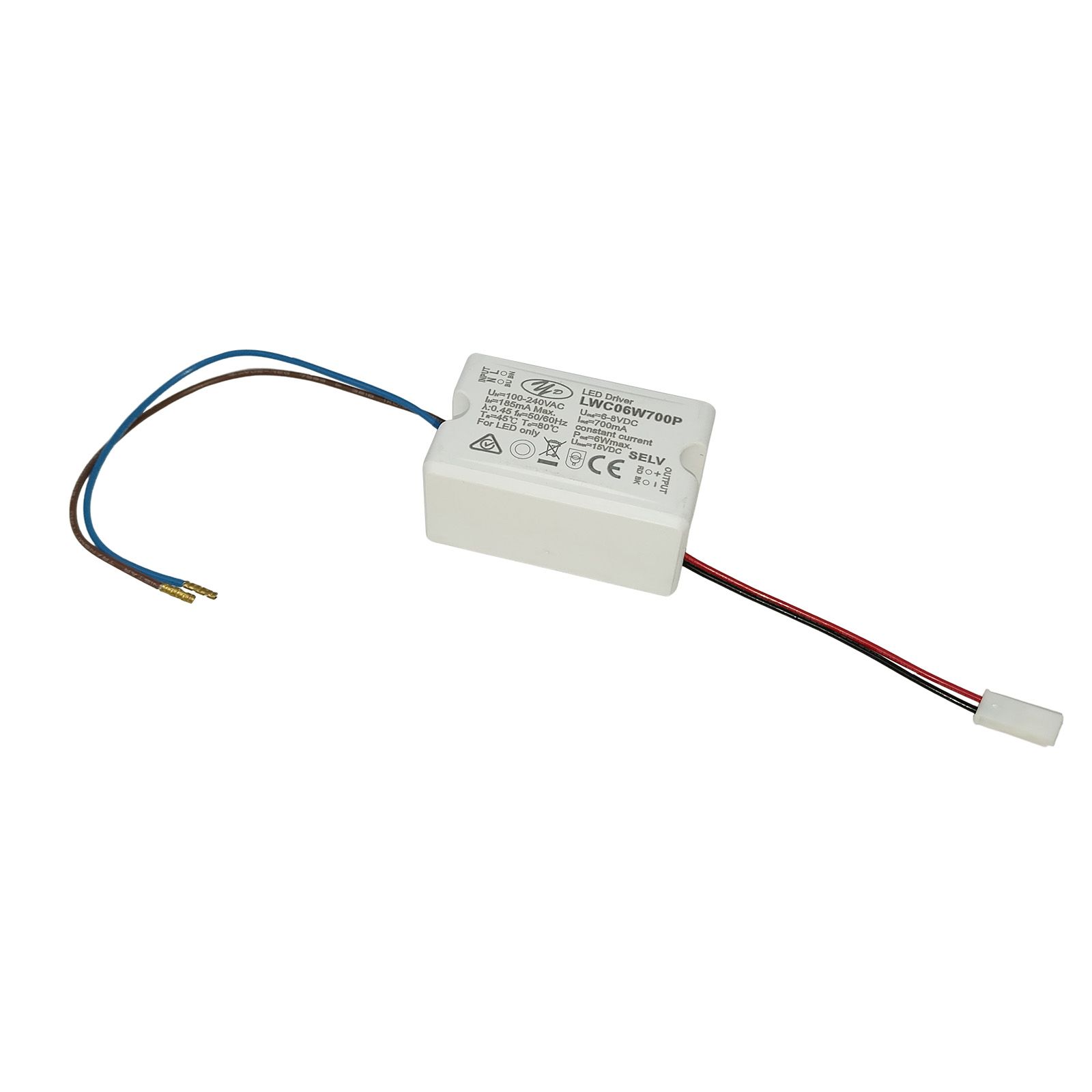 Driver 6f YUNDA LWC06W700P 700mA 6W, not dimmable