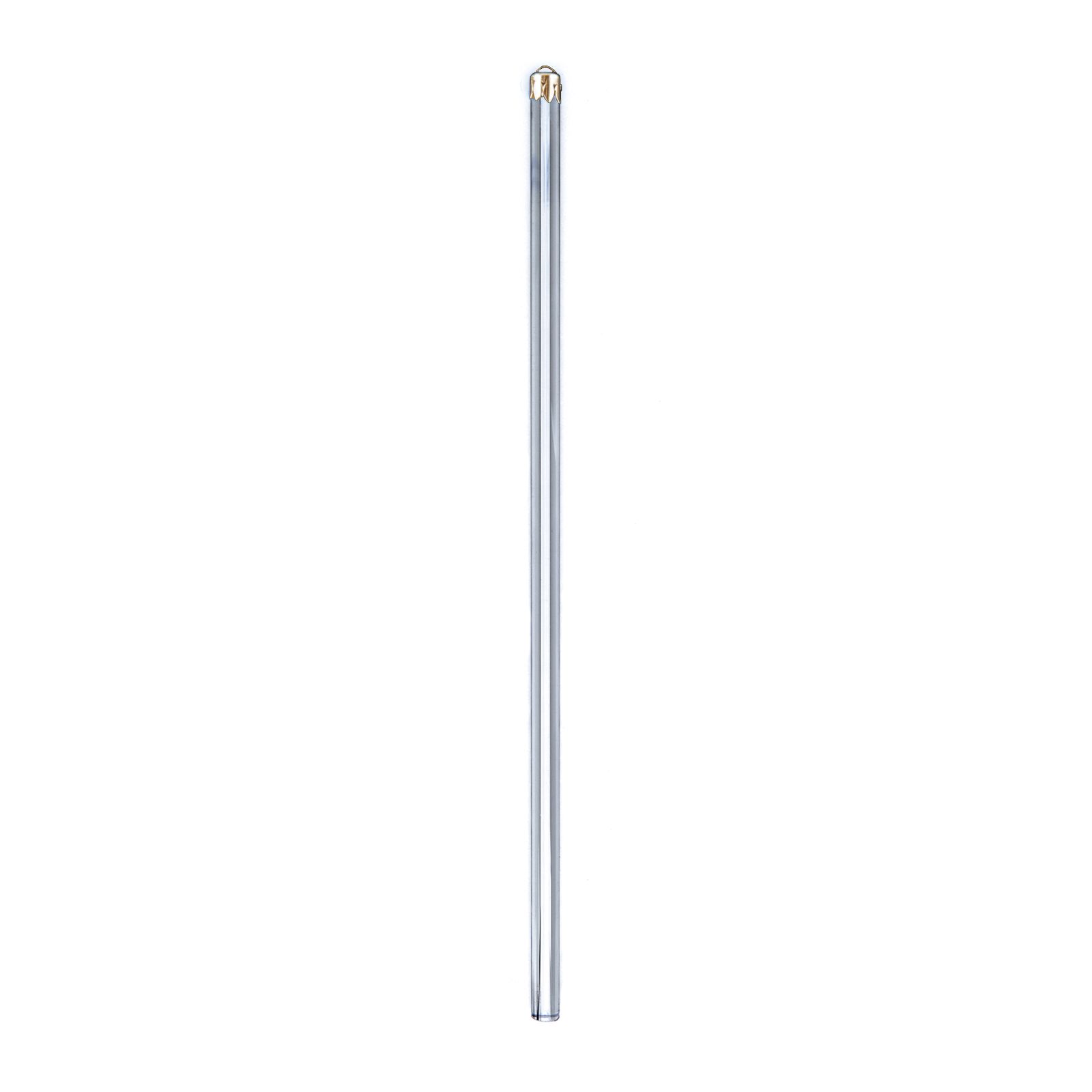 Chandelier pendant glass rod, 1 end, 250mm, transparent