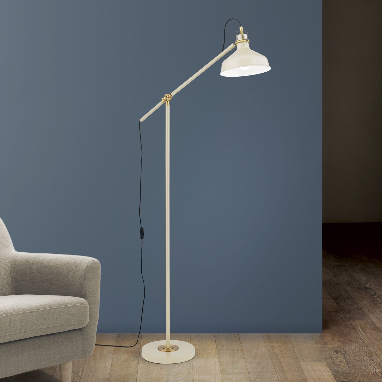 Floor lamp SCHILLER, khaki