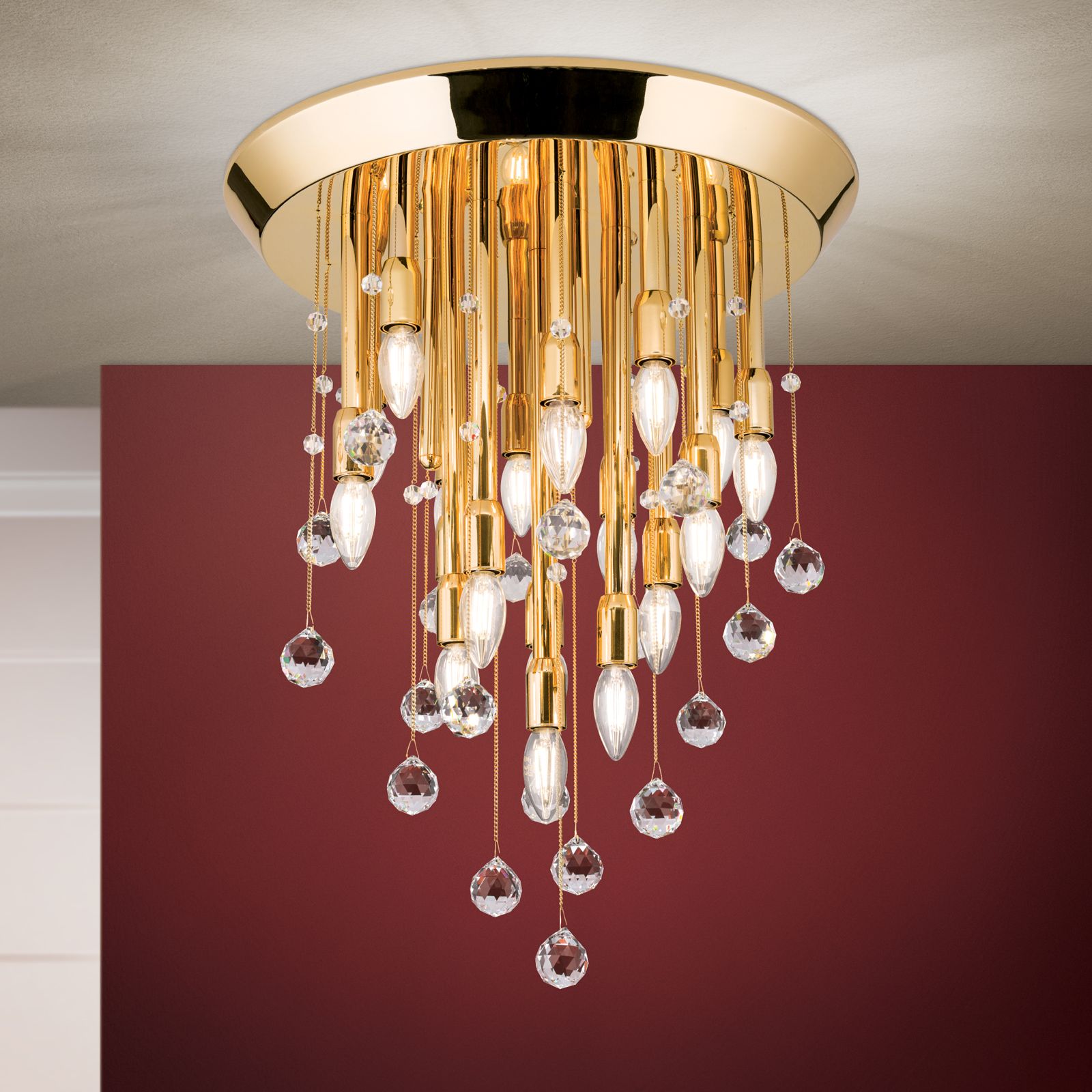 Deckenluster GALAXY, 19-flammig, Gold