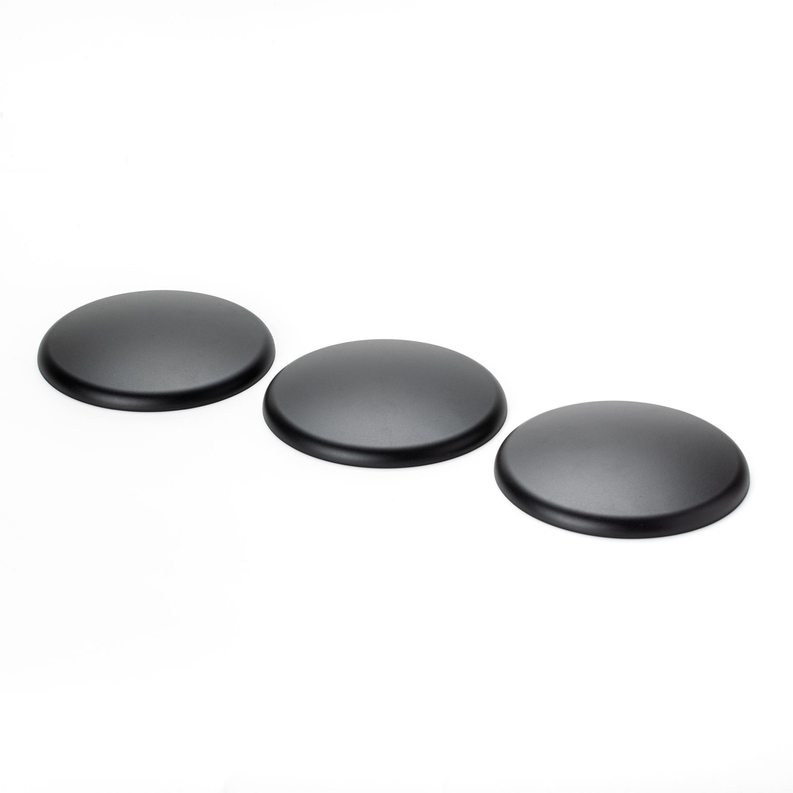 Distributor canopy set 3 pieces, Ø 135 mm, flat, black