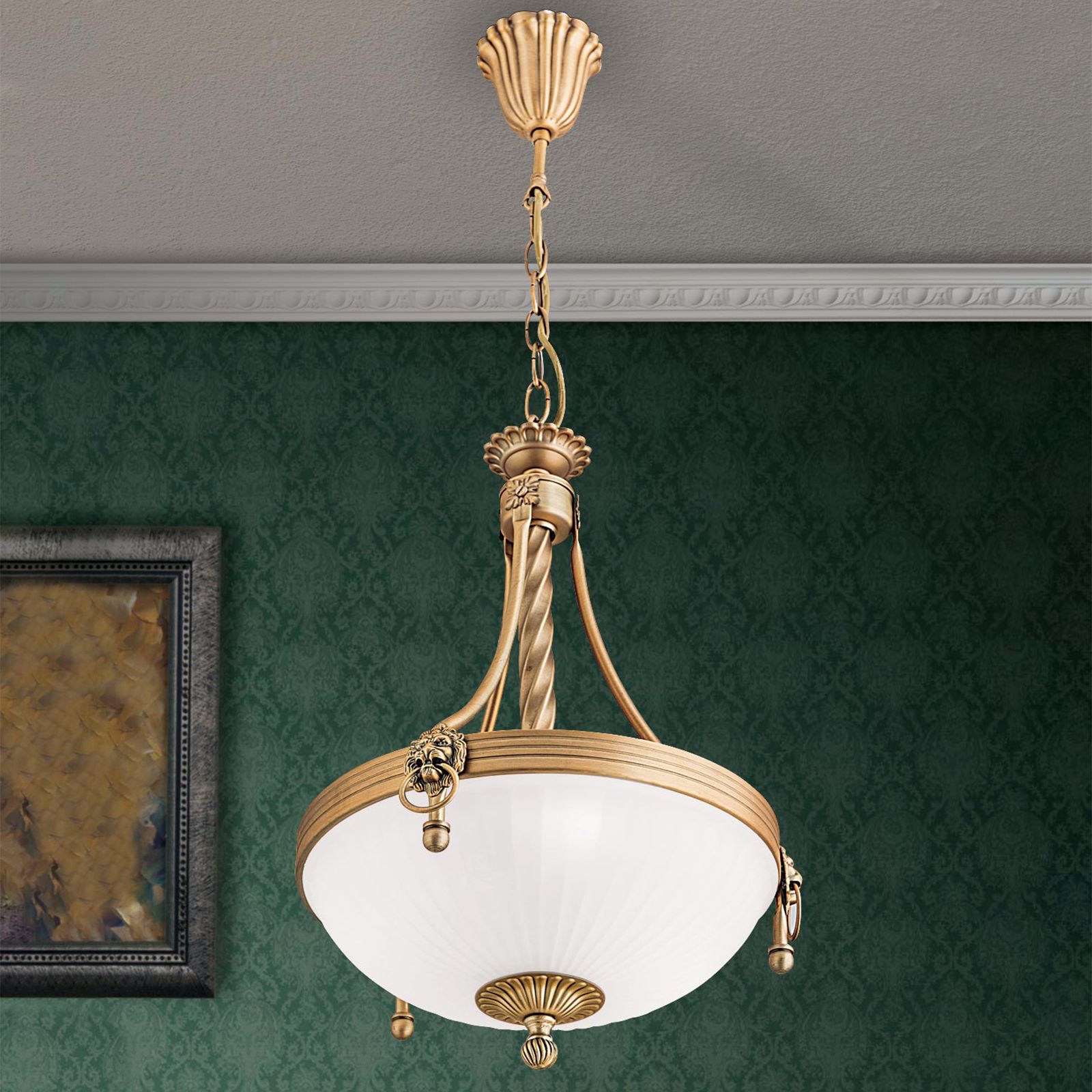 Pendant lamp ROCCA, bronze, 32cm