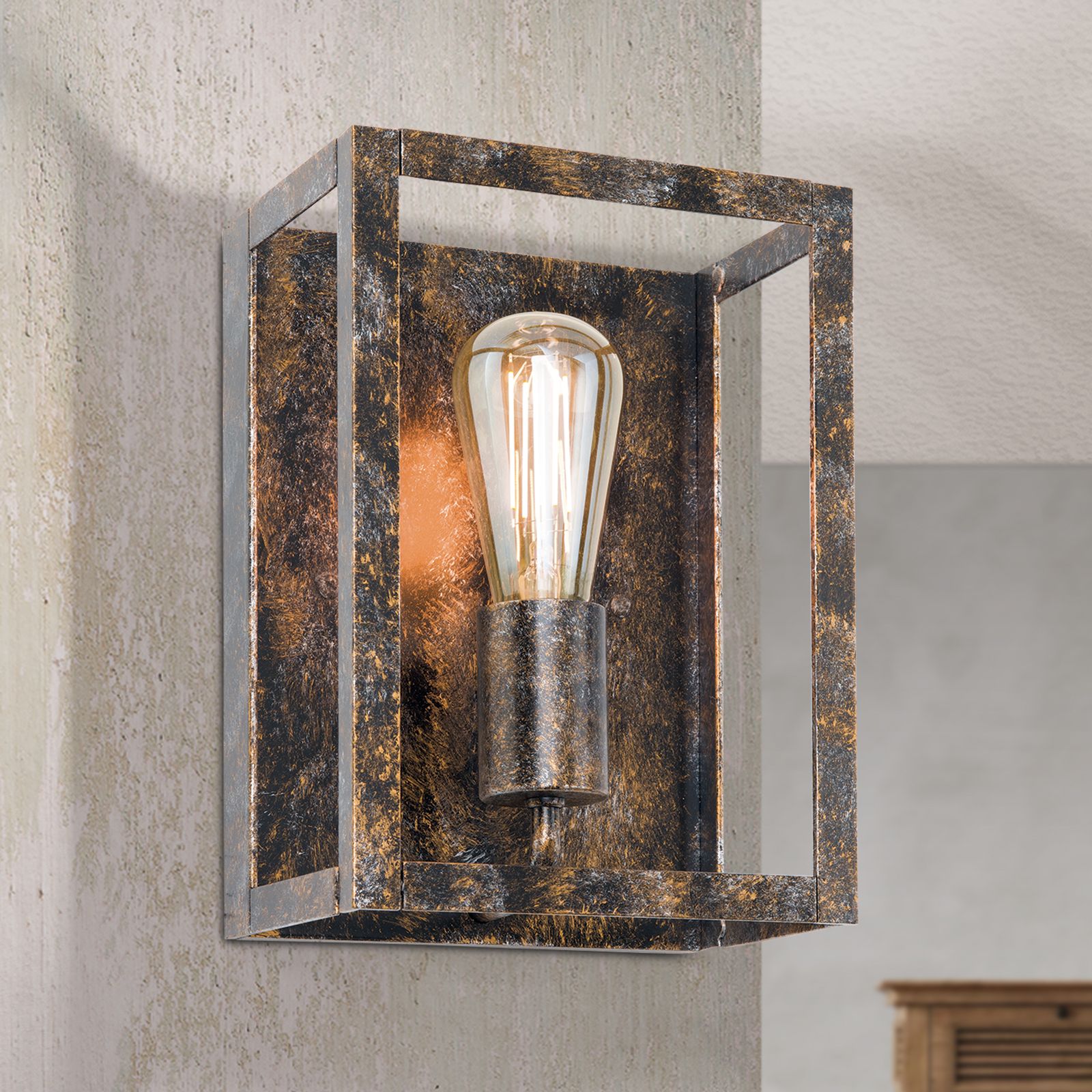 Wall light CAGE, vintage decor