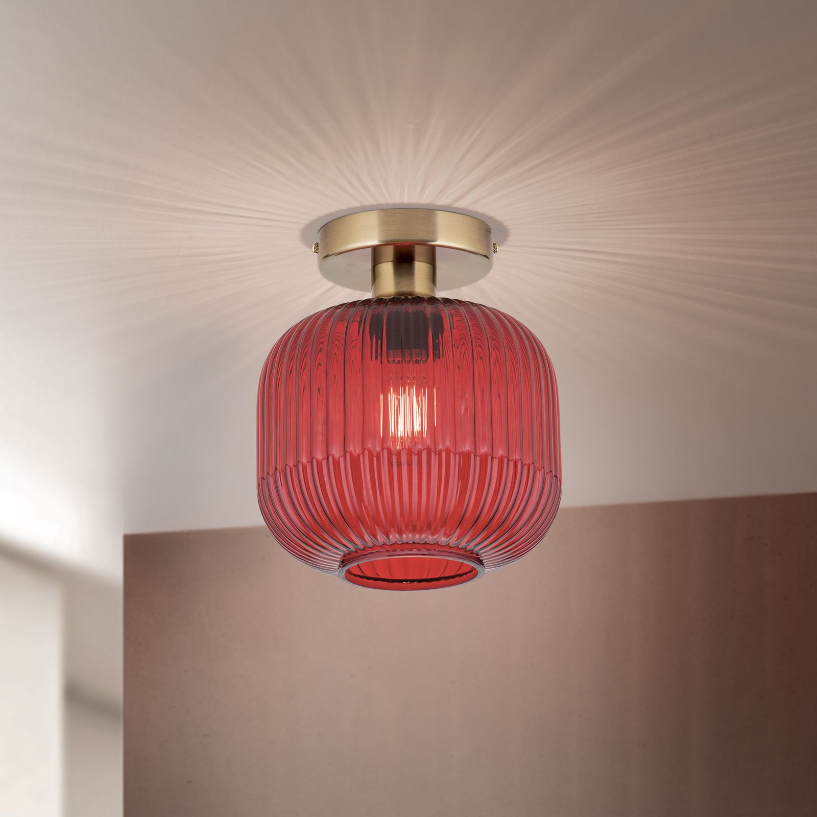 Ceiling light CARNEVAL, red