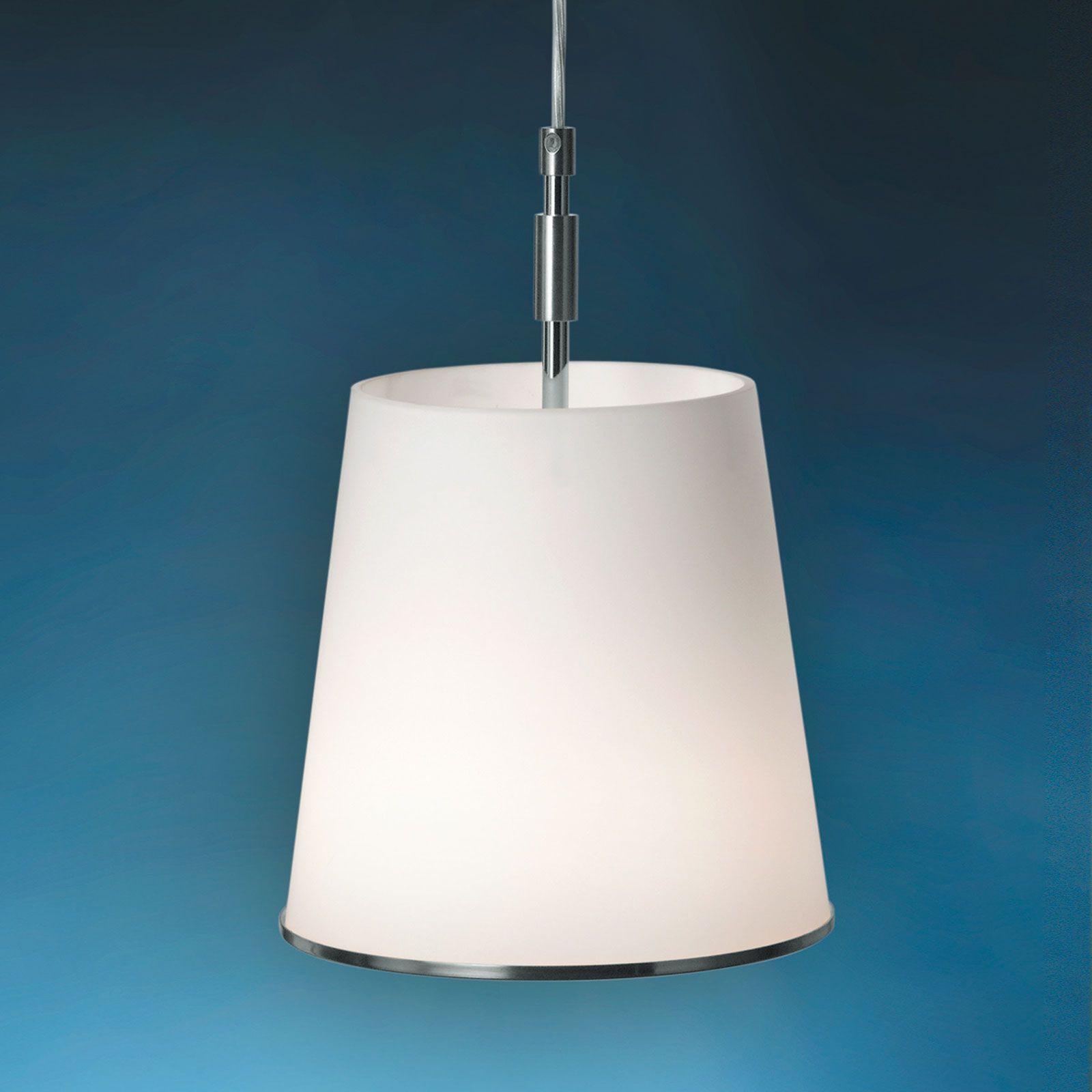 Pendant lamp KONUS, satin chrome finish