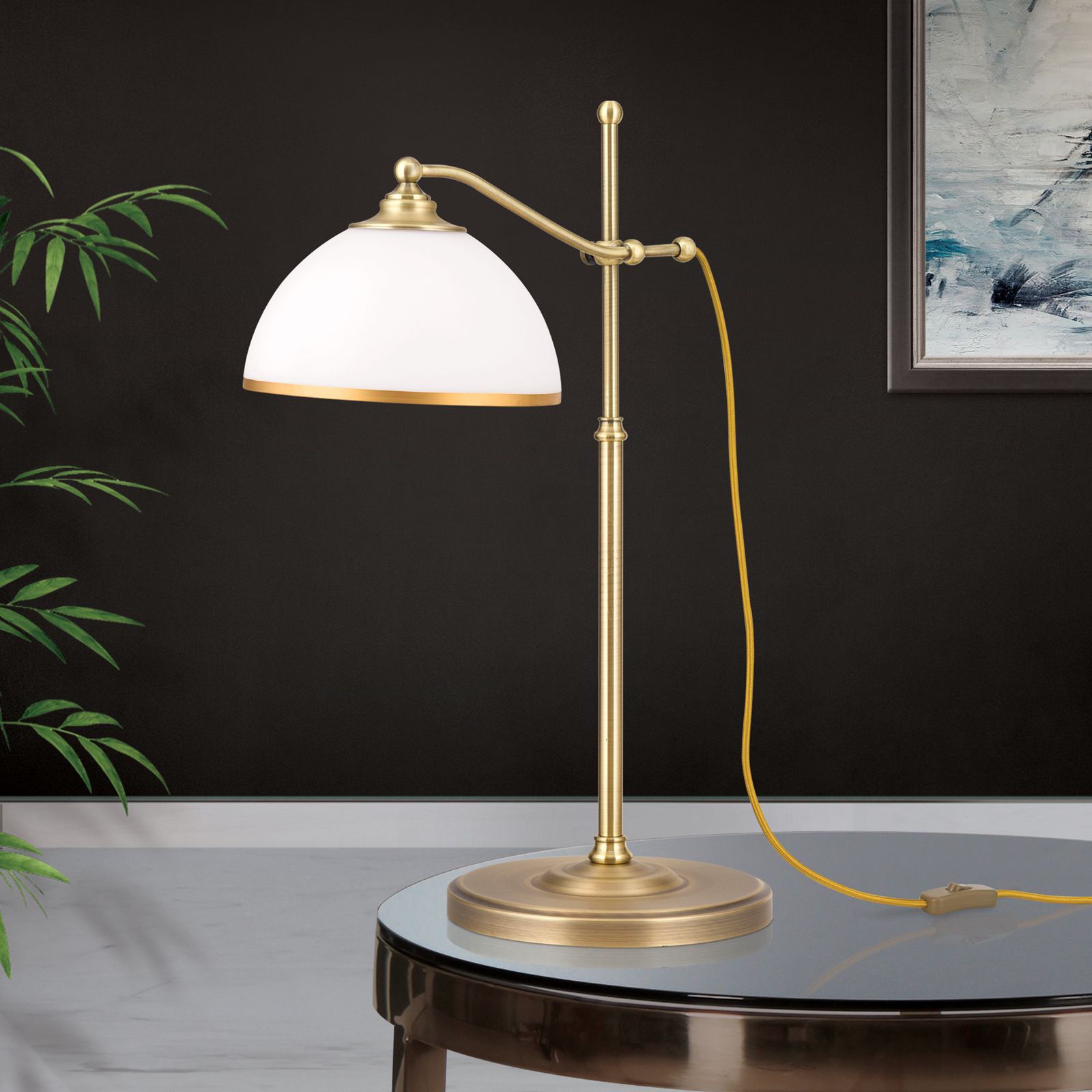 Tischleuchte OLD LAMP, Patina, einflammig