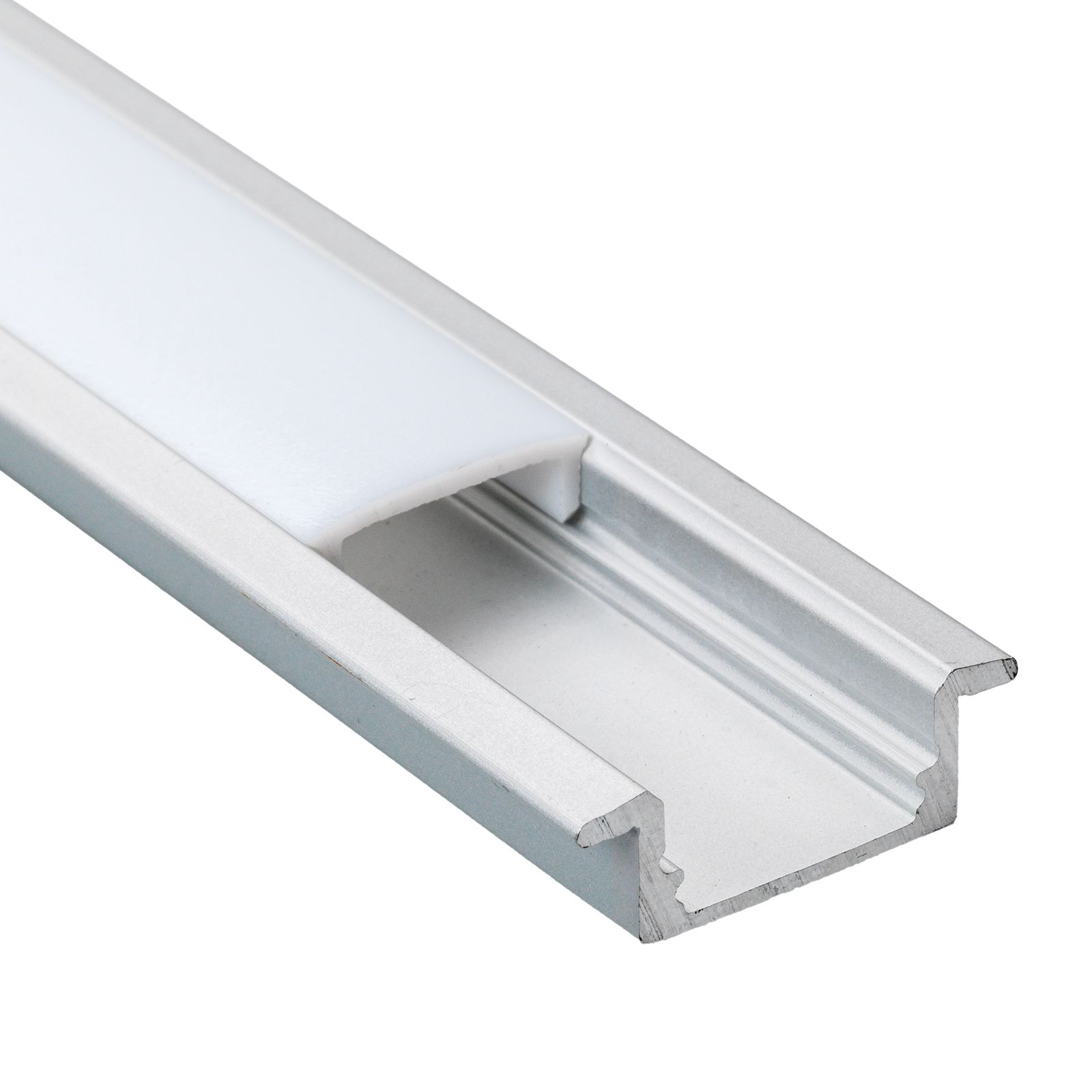 Aluminium-Profil für LED-Strips, Opal matt, 2 m