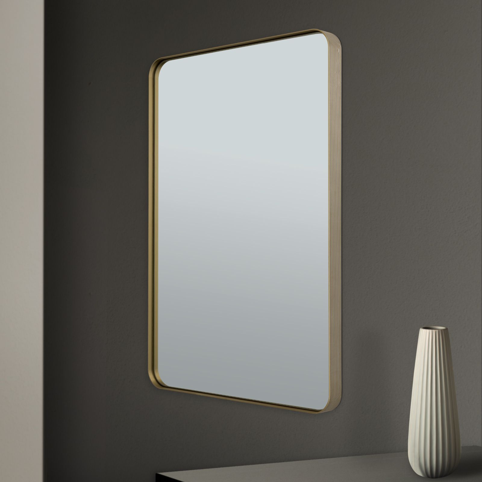Mirror CARLO, 61x91cm, gold matt anodised