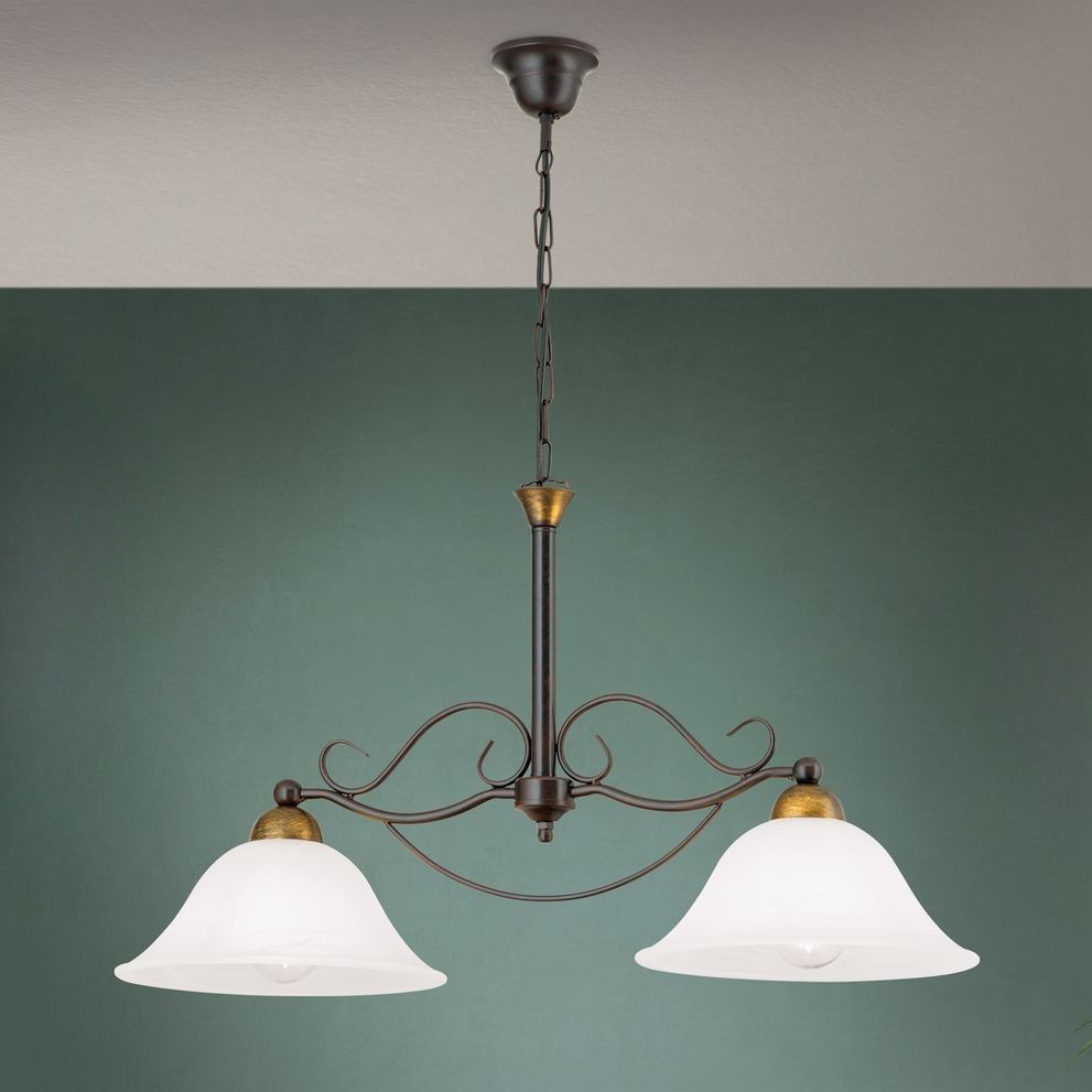 Chandelier LUDO, 2-flames, Antique Chandelier LUDO, 2-flames, Antique