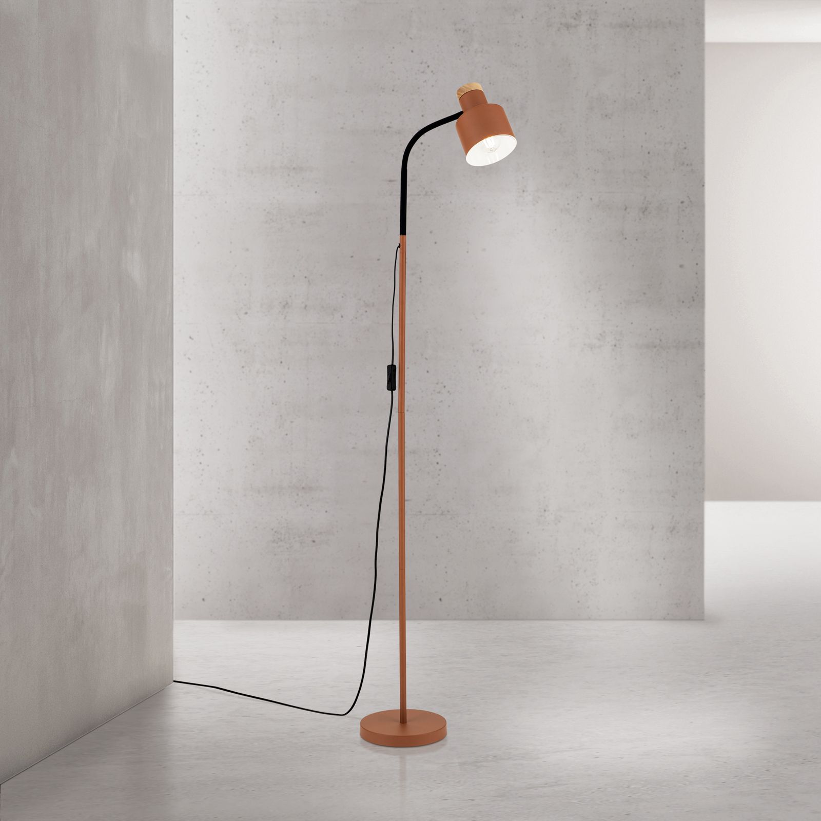 Floor lamp GILI, coral red