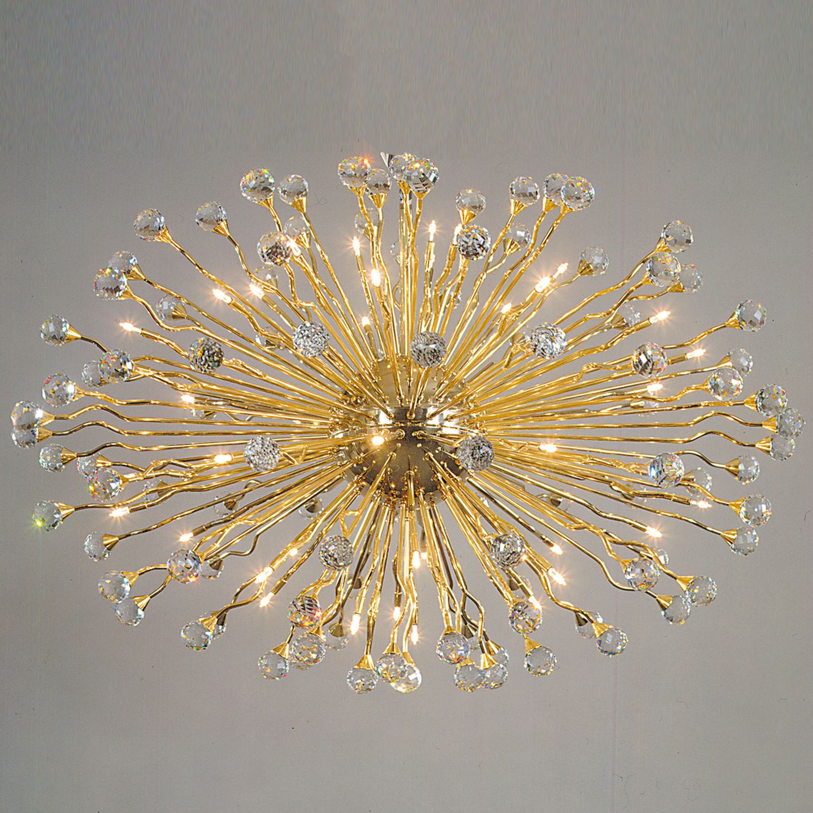 Ovaler Luster GALAXY, 42-flammig, Gold