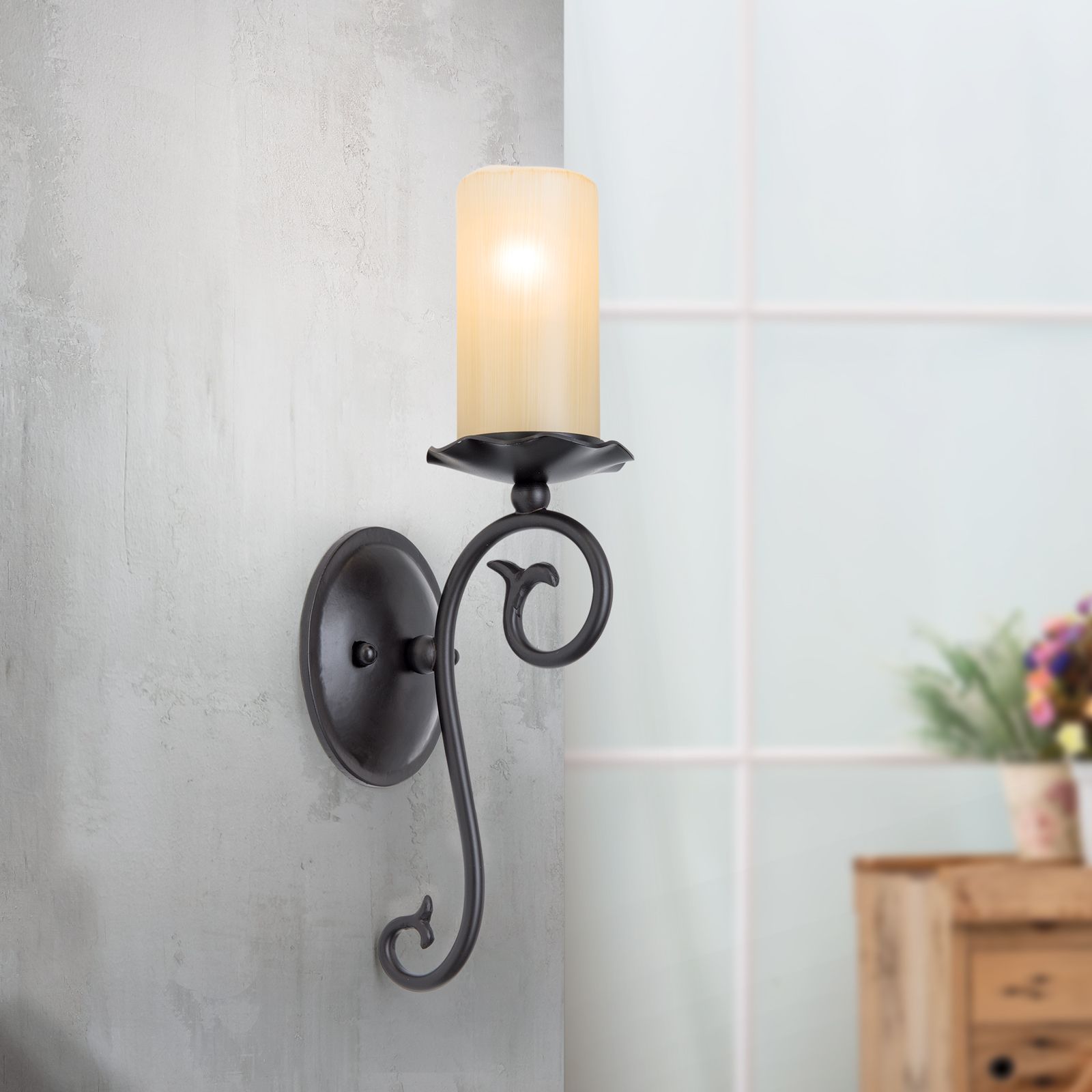Wall light RUSTICKA, 1-lamp, Antique