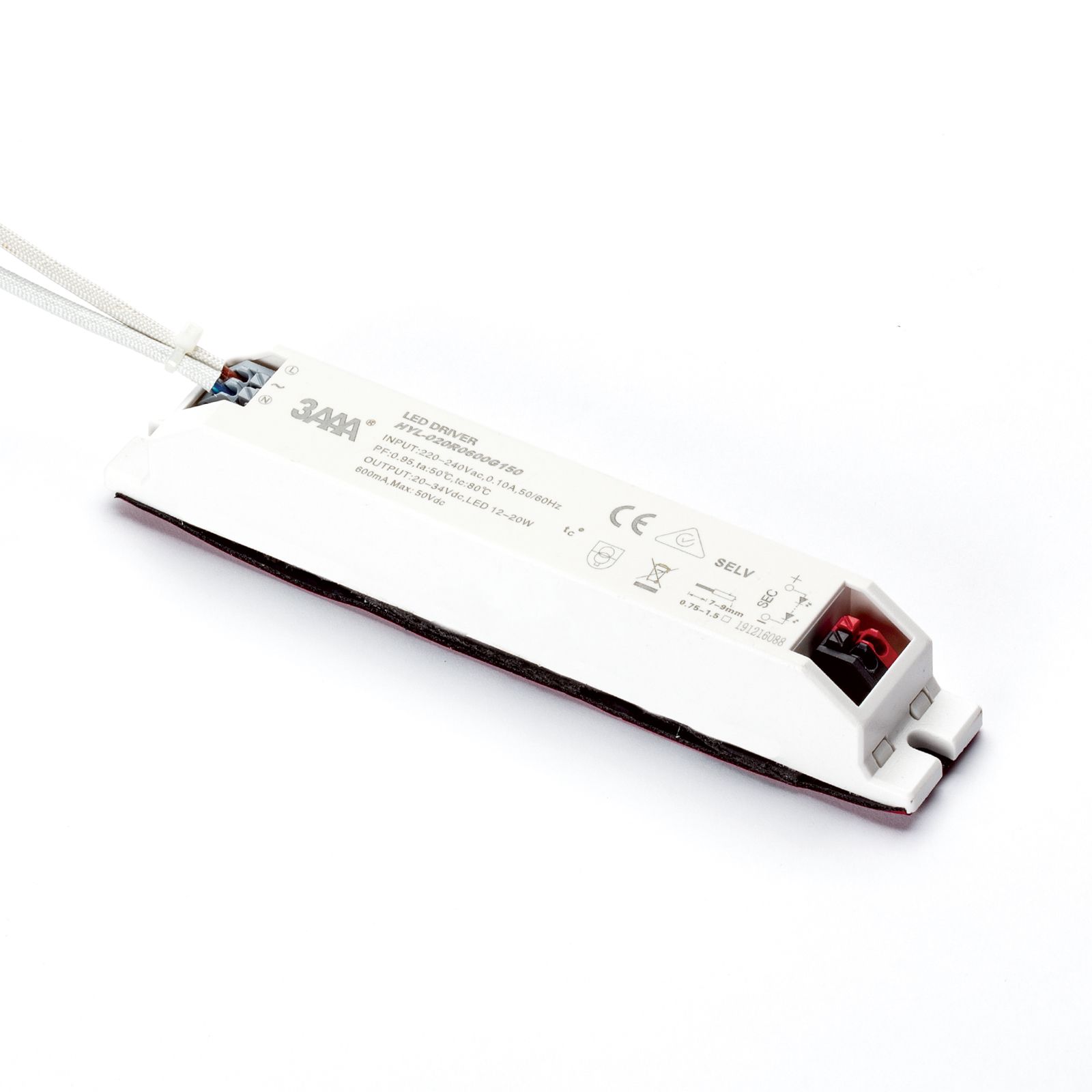 Driver 20m 3AAA HYL-020R0600G150 600mA20, non-dimmable