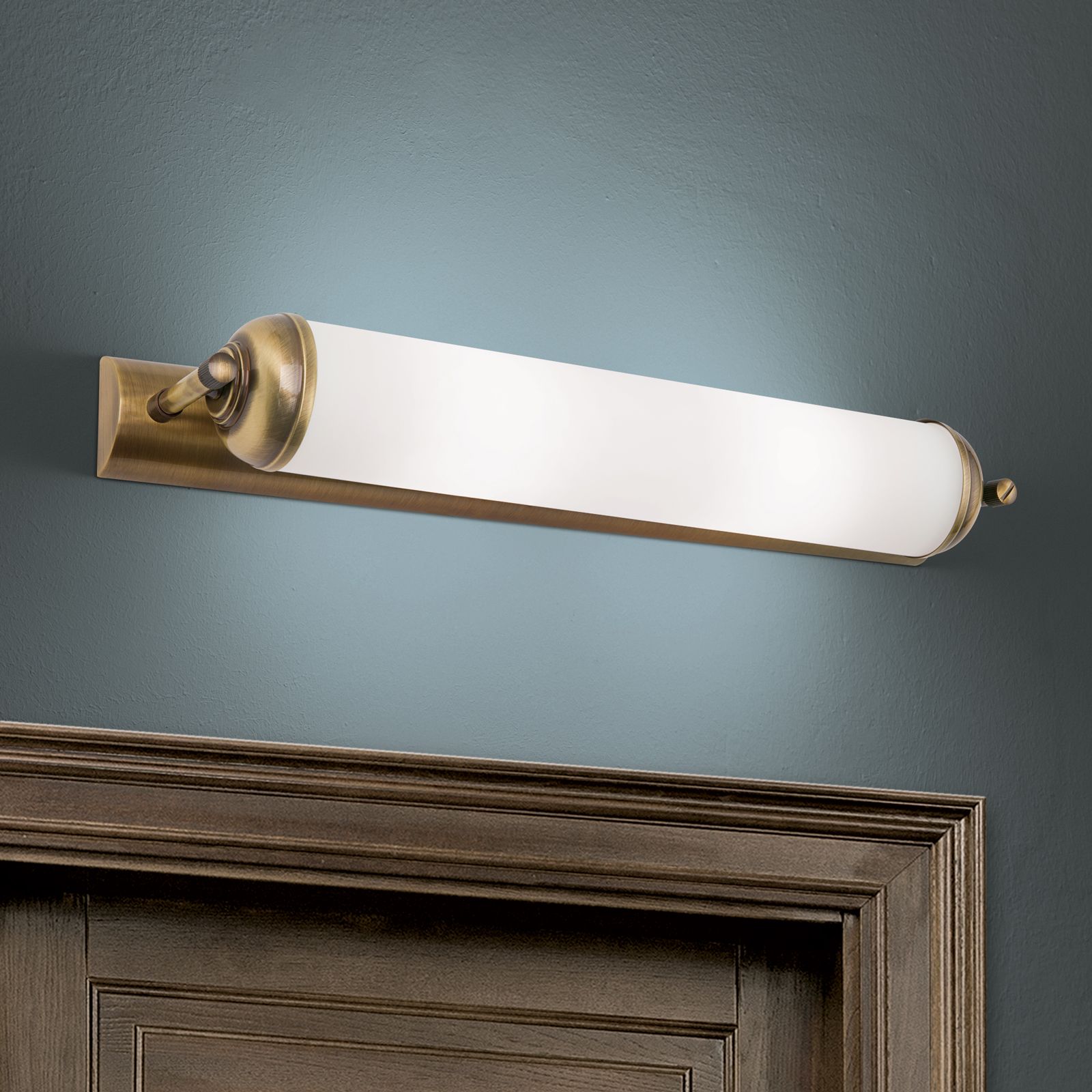 Wall light WIENER NOSTALGIE, antique brass finish, 42cm