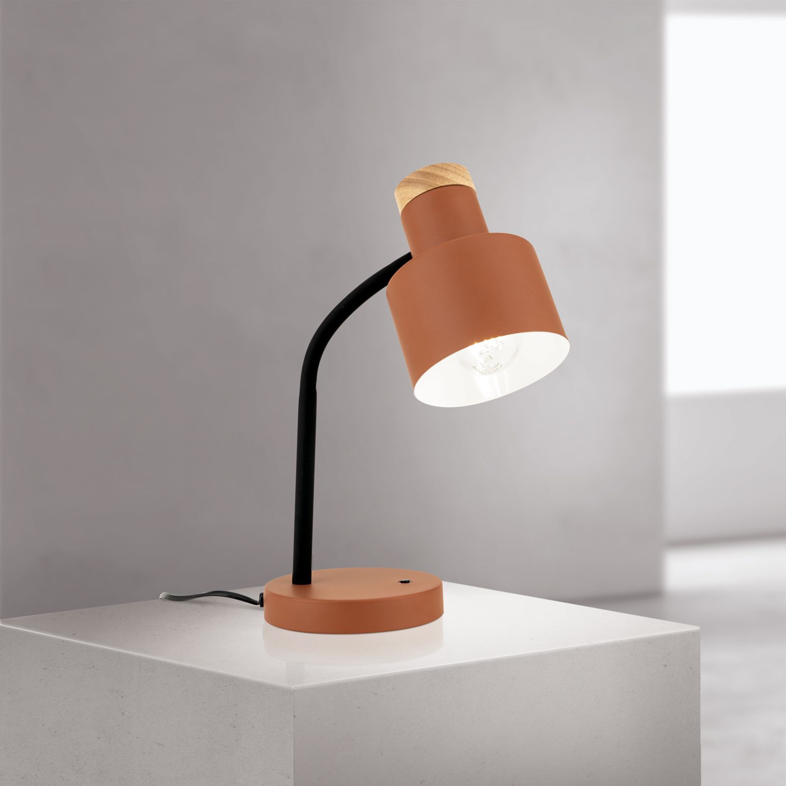 Table lamp GILI, height 35 cm, coral red