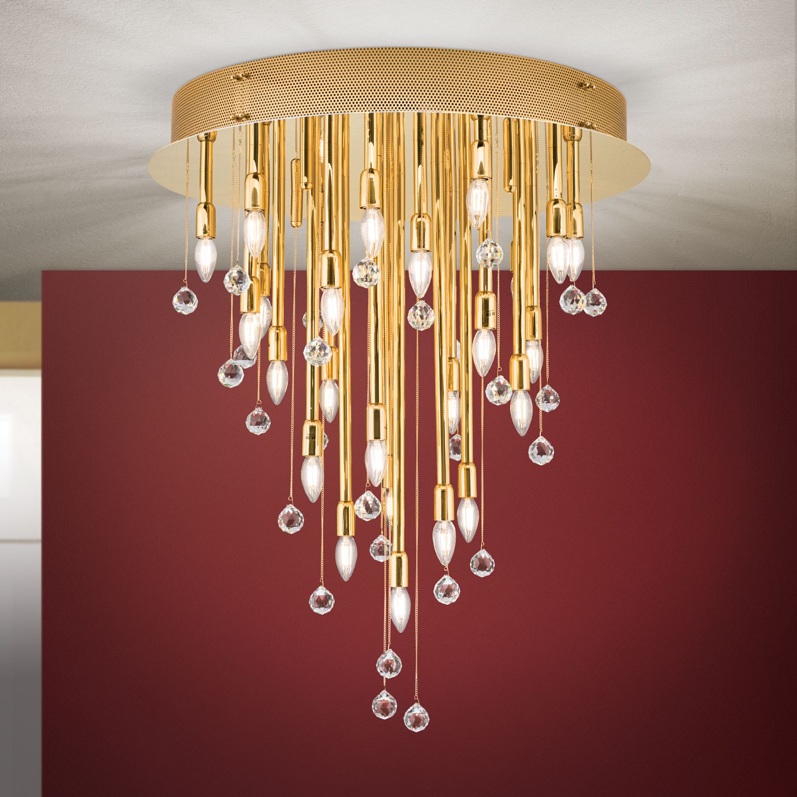 Deckenluster GALAXY, 27-flammig, Gold
