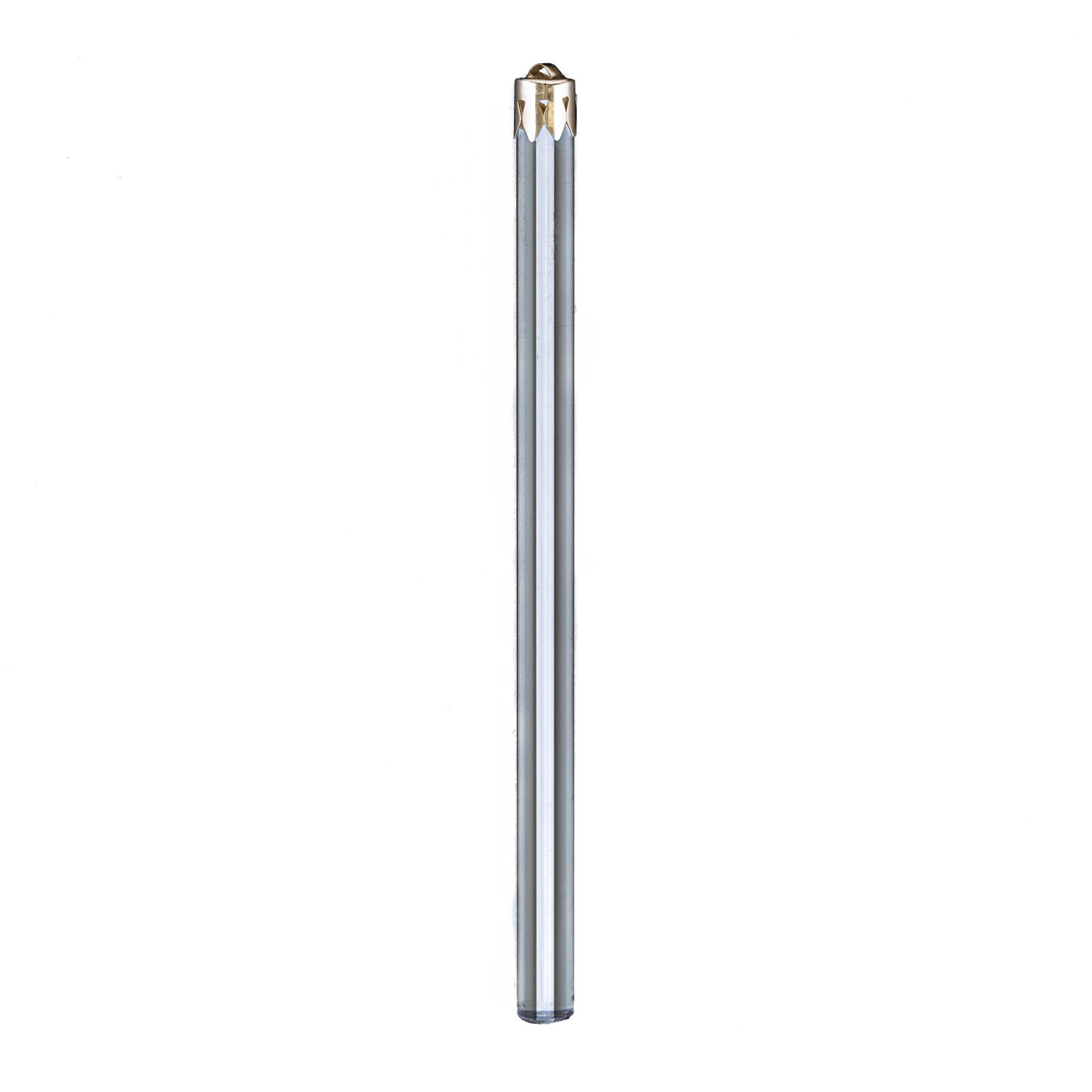 Chandelier pendant glass rod, 1 end, 150mm, transparent