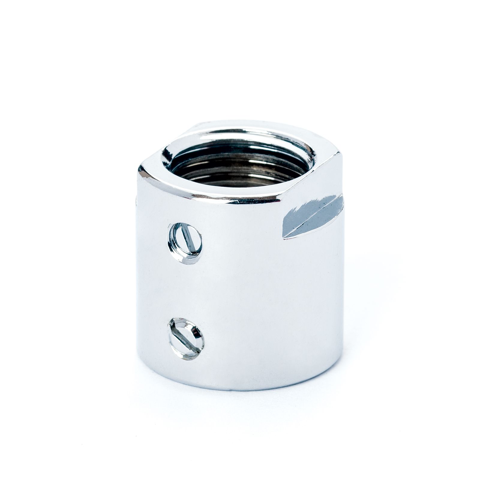 Sleeve, 2 adjusting screws, 1/4", chrome