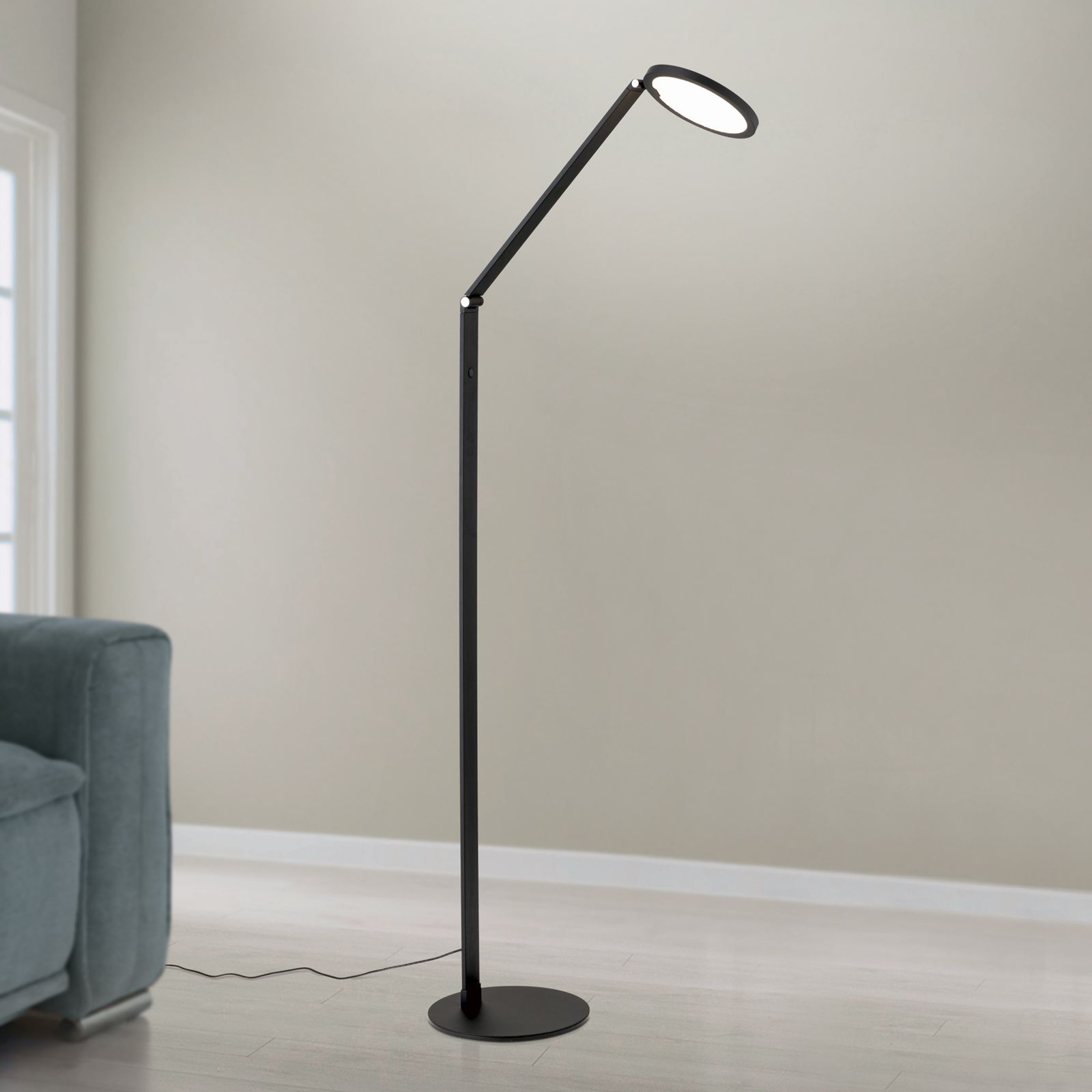 LED floor lamp FATI, black