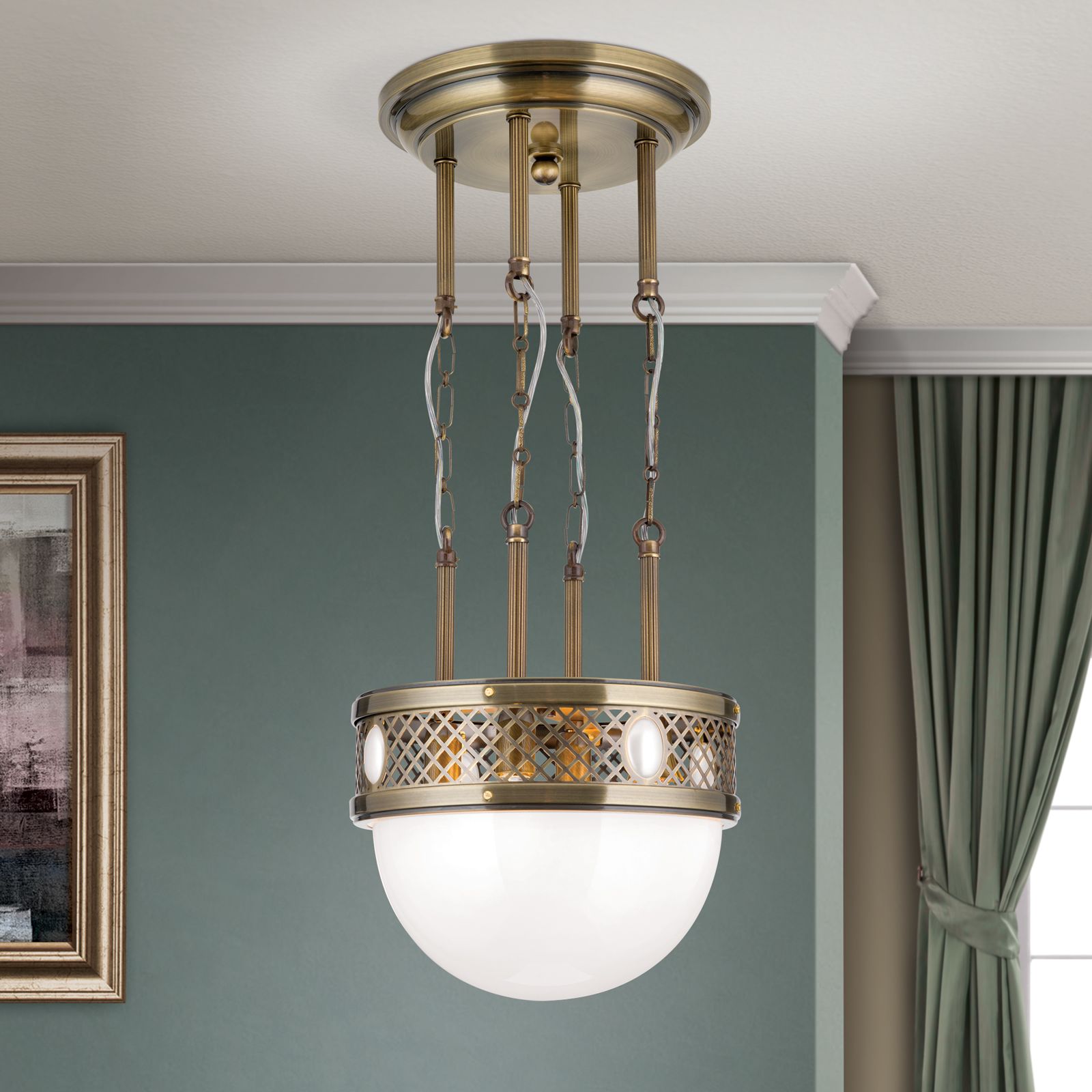 ALT WIEN Pendant, Antique Brass finish, 32cm
