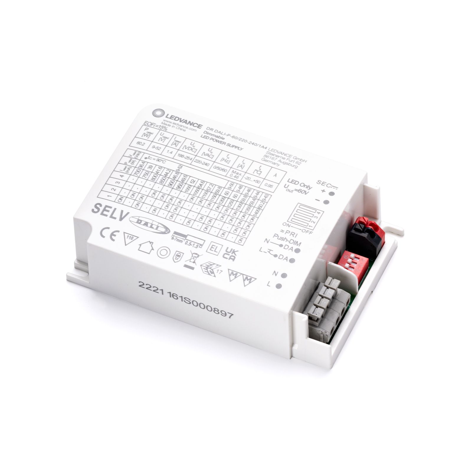 Driver Dali 36-60W const 700-1400mA adjustable, dimmable