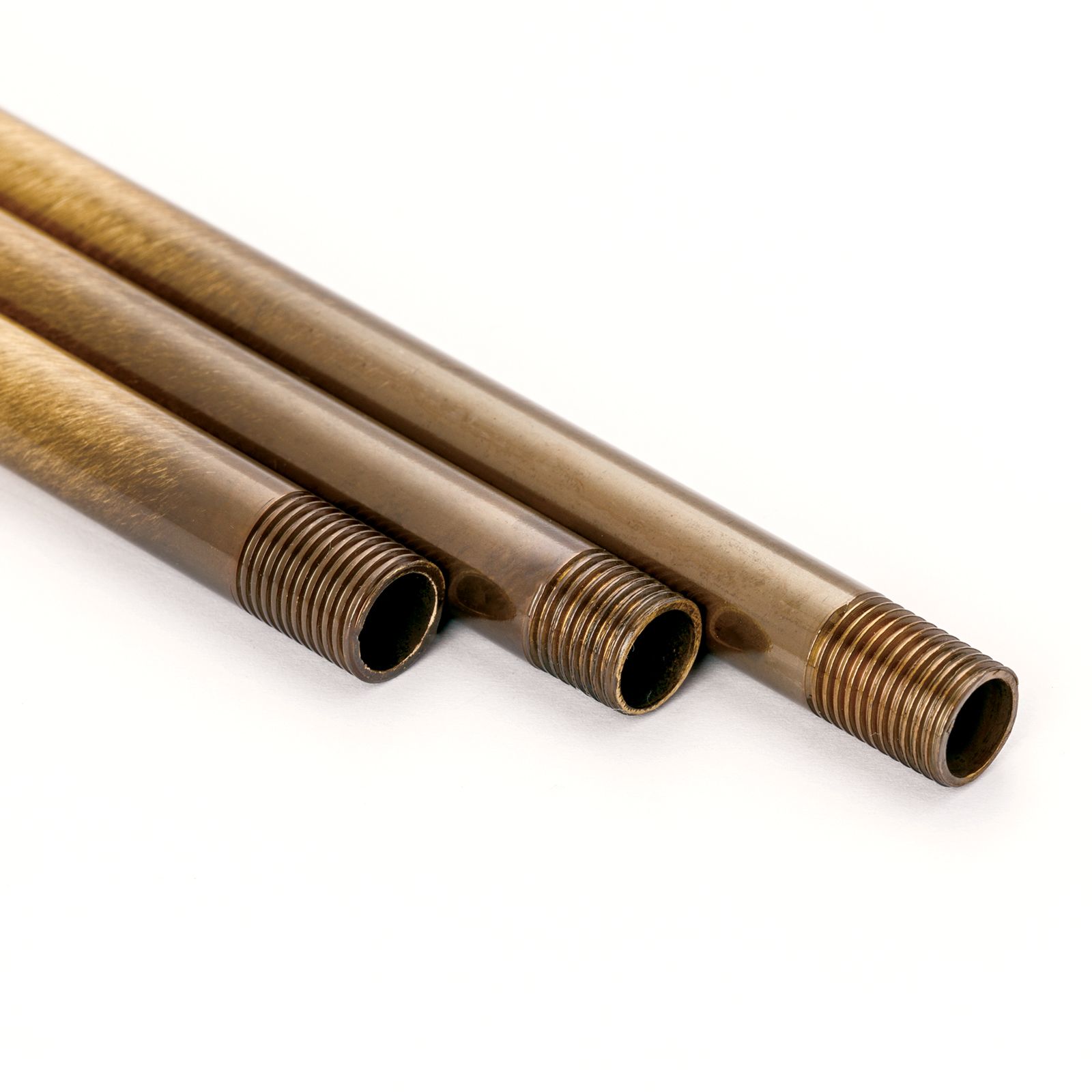 Pipe rod, thread M10x1, 30 cm, patina