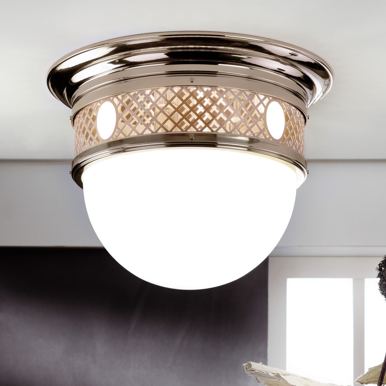 ALT WIEN Ceiling Light, Antique Brass finish, 48cm