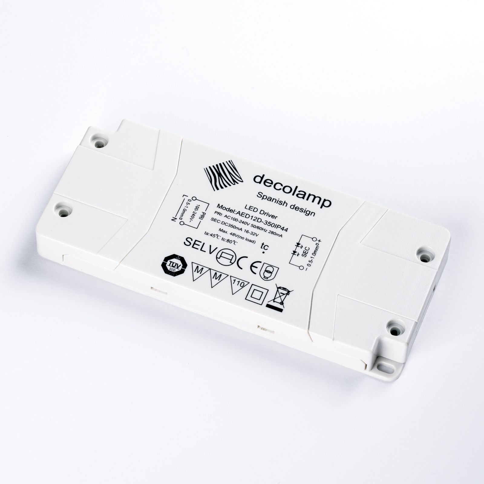 Driver 12m DECOLAMP AED 12D-350 IP44 12W, nicht dimmbar