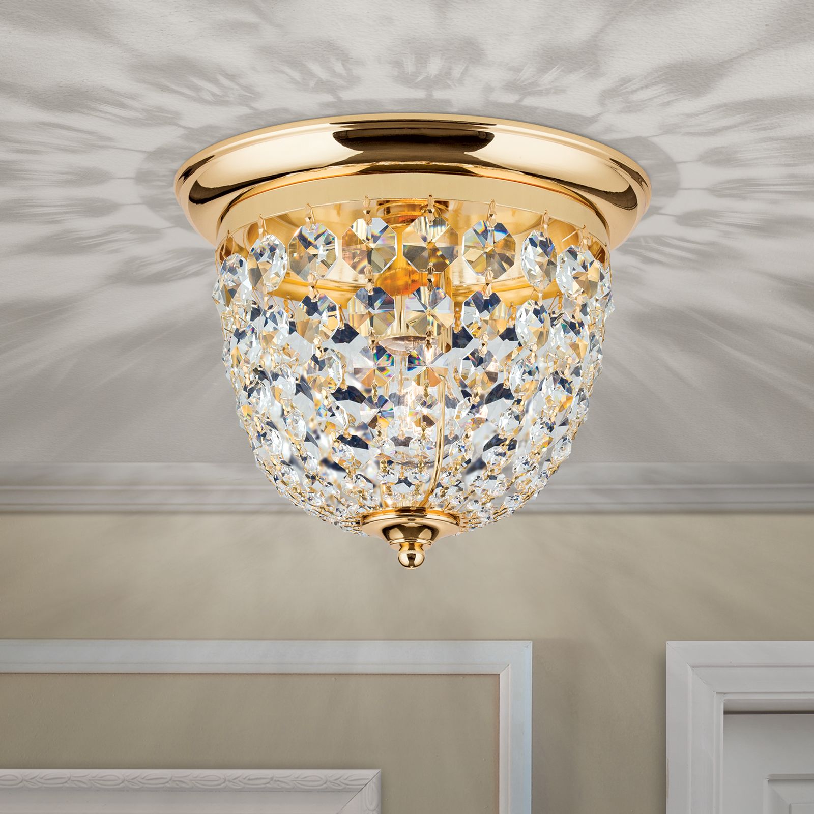Ceiling light PLAFOND, Ø 26cm, gold